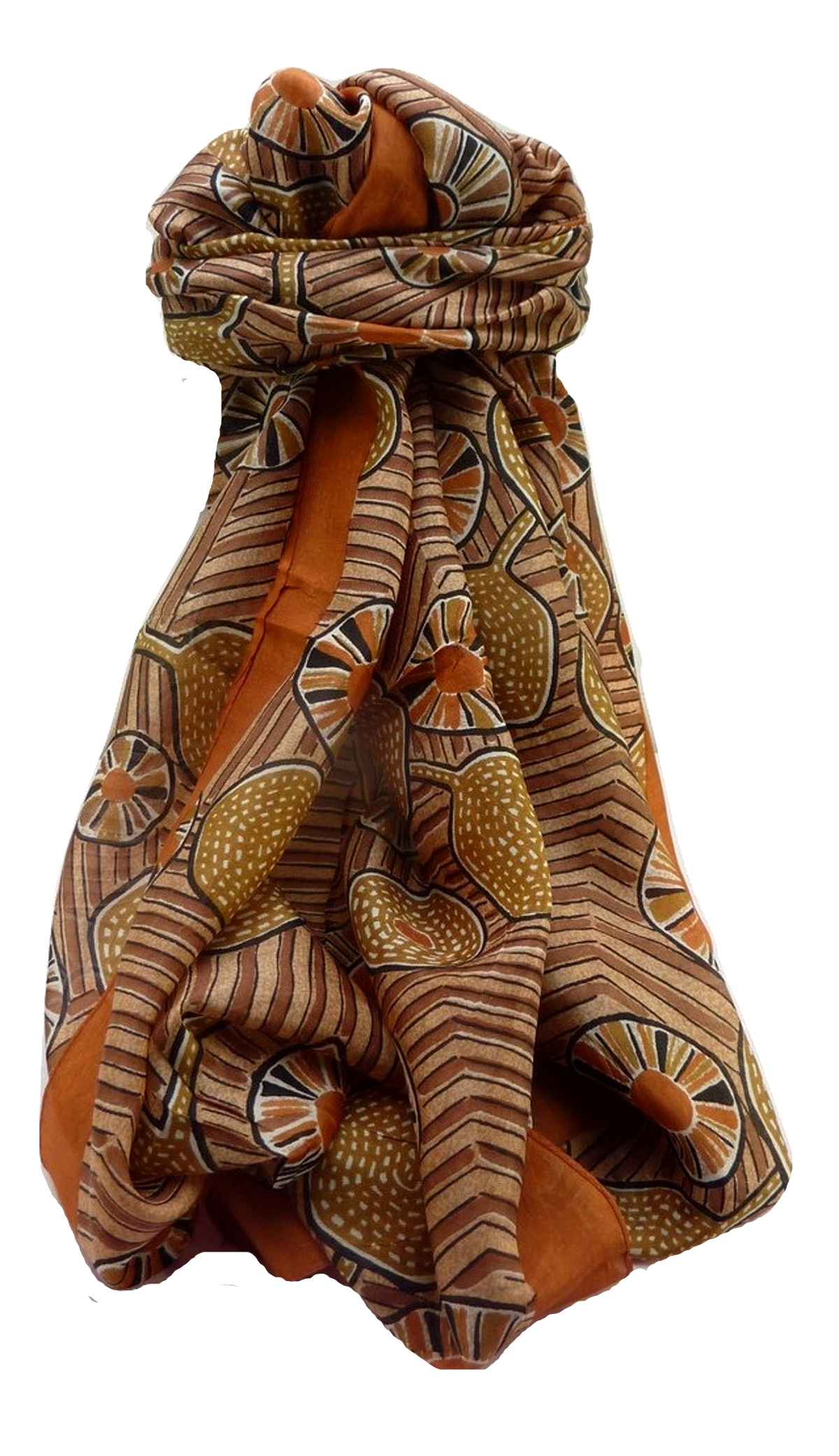 Mulberry Silk Contemporary Long Scarf Geometric G143 by Pashmina & Silk