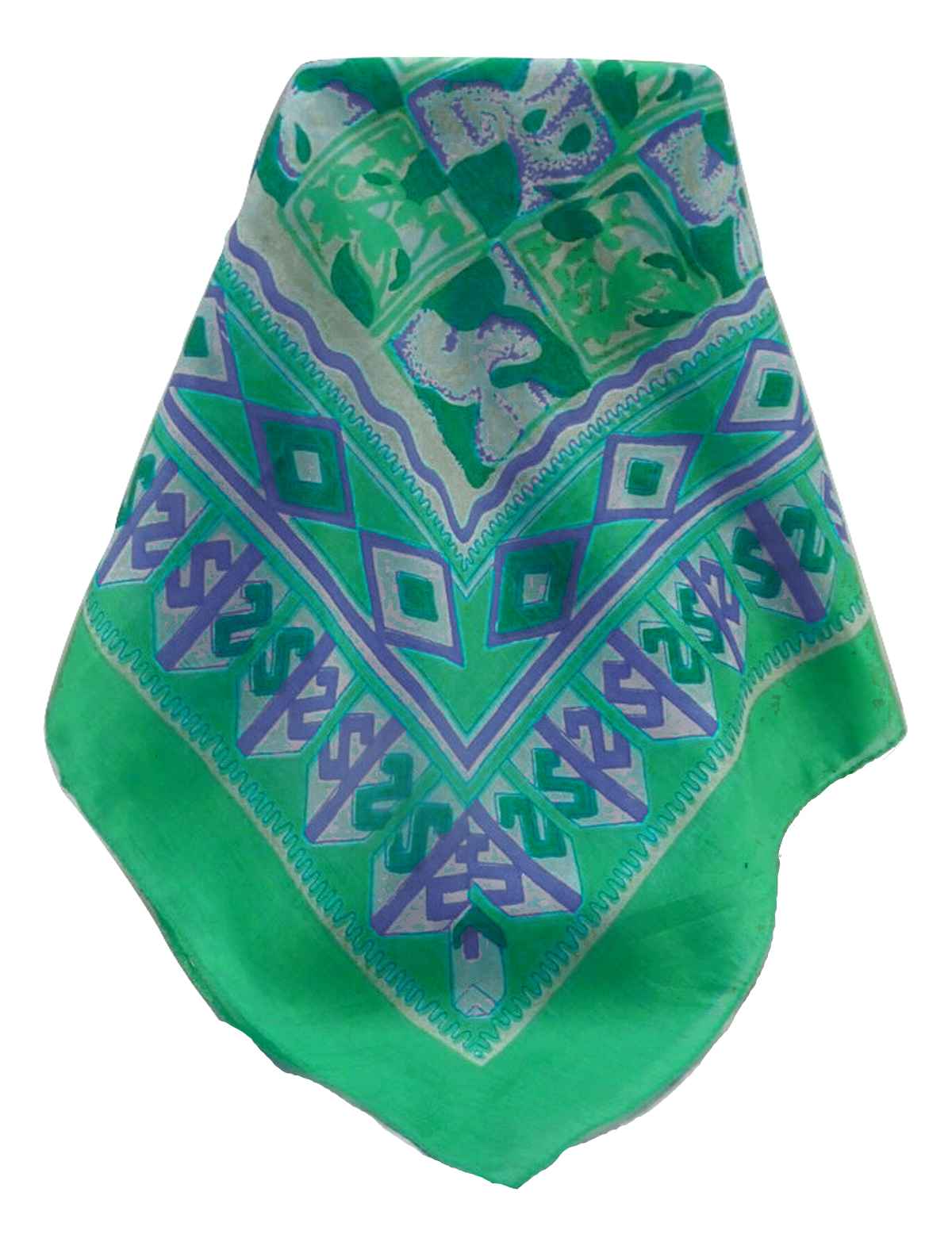 Mulberry Silk Contemporary Long Scarf Geometric G144 by Pashmina & Silk