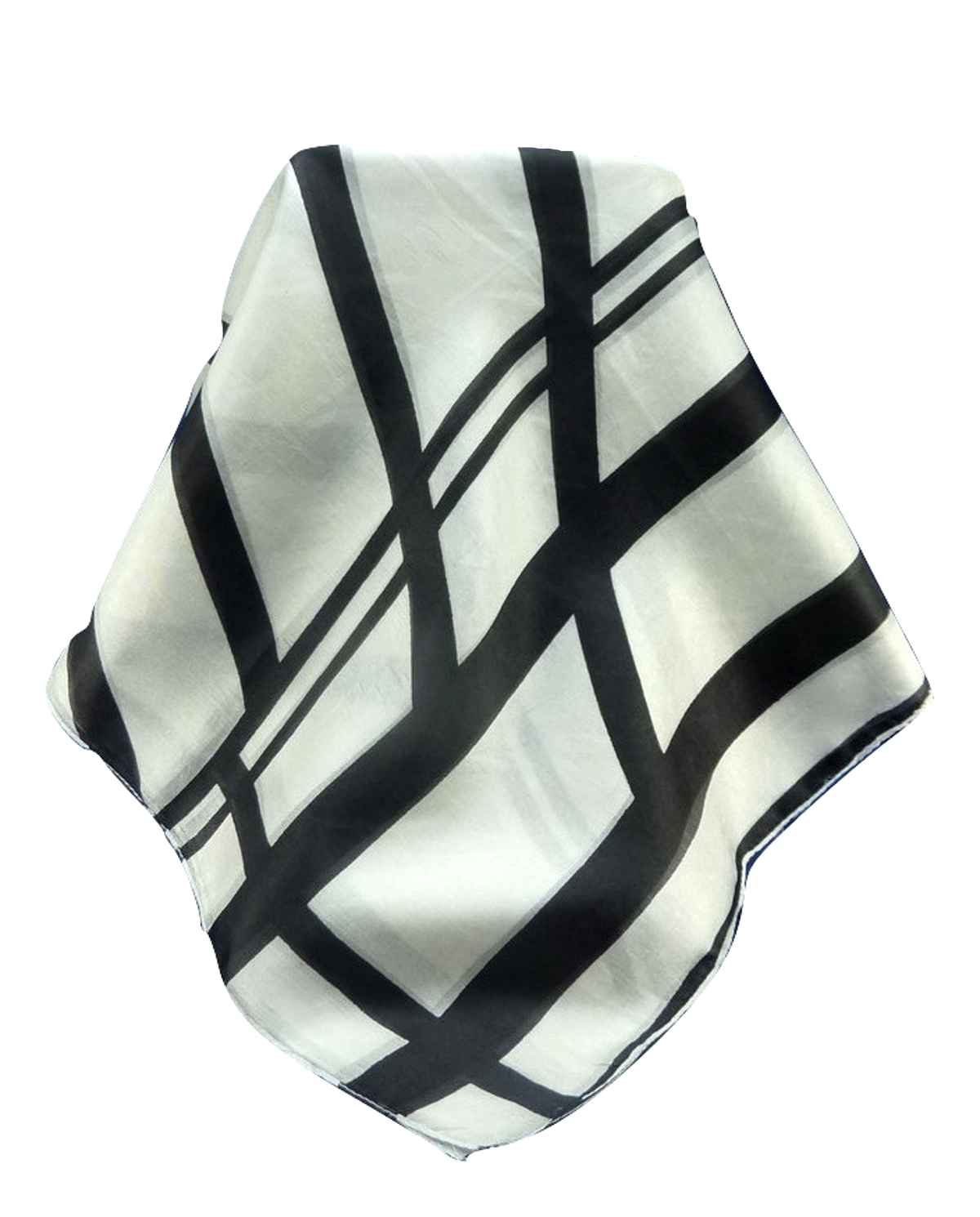 Mulberry Silk Contemporary Long Scarf Geometric G145 by Pashmina & Silk