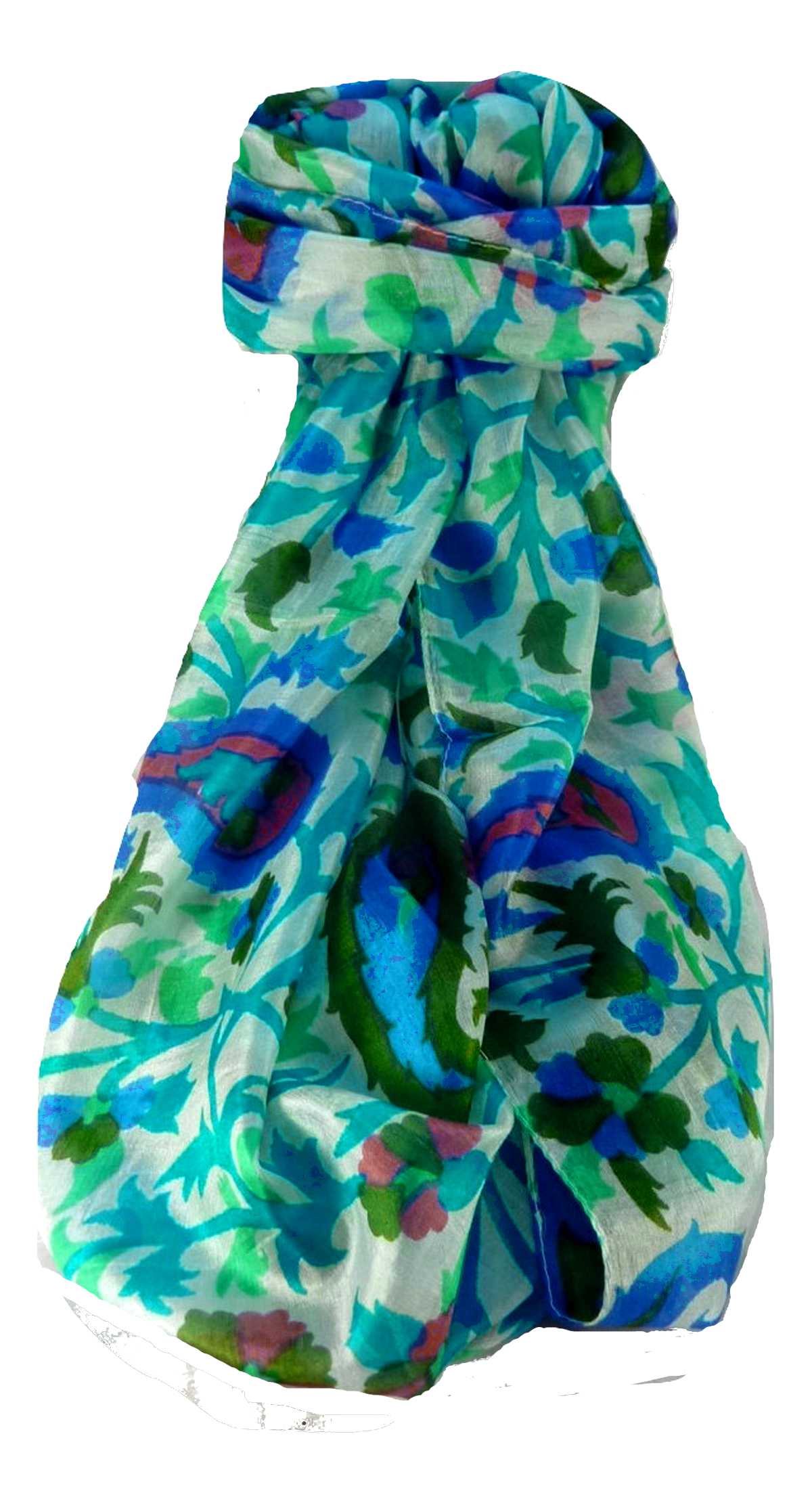 P&S Sciarpa Longa Contemporary Seta di Gelso Jarava Aqua