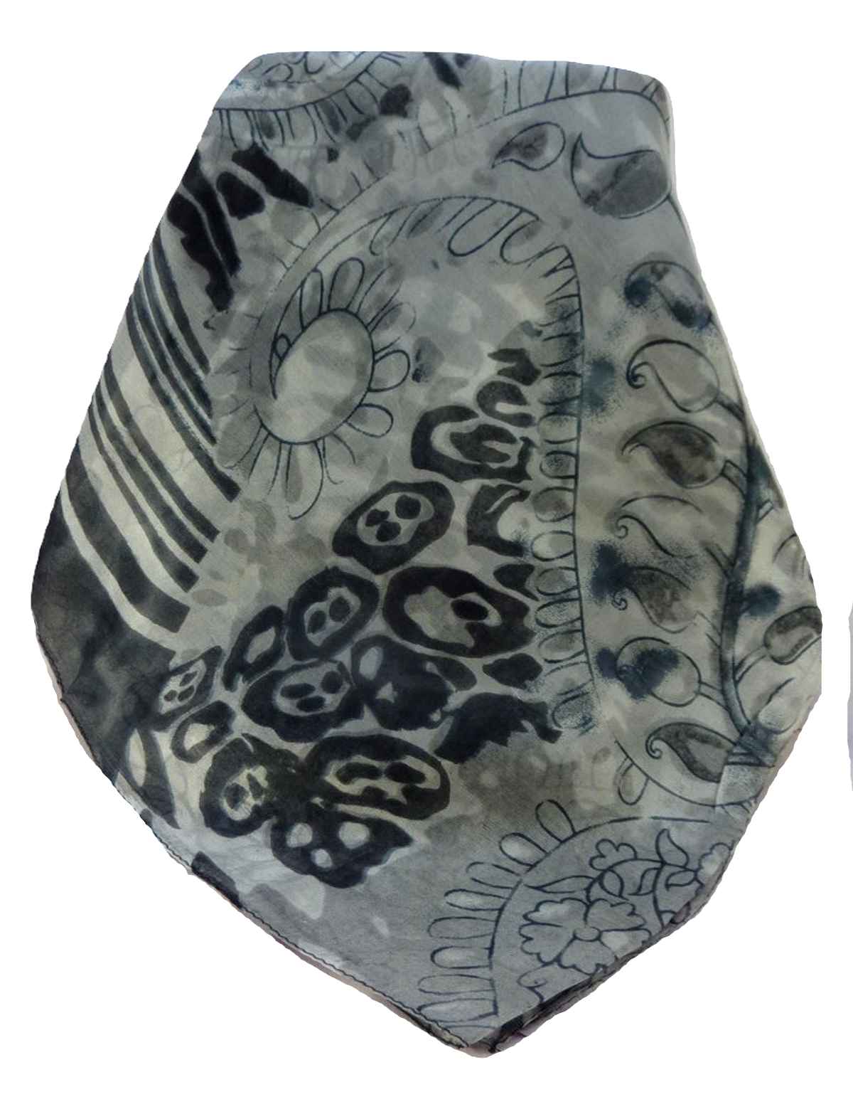 P&S Sciarpa Longa Contemporary Seta di Gelso Kavitar Charcoal