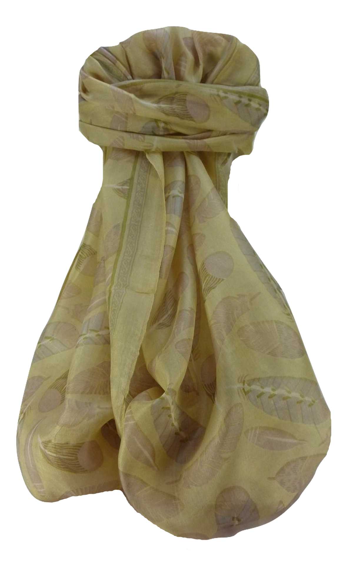 Mulberry Silk Contemporary Long Scarf Krishan Sand by Pashmina & Silk