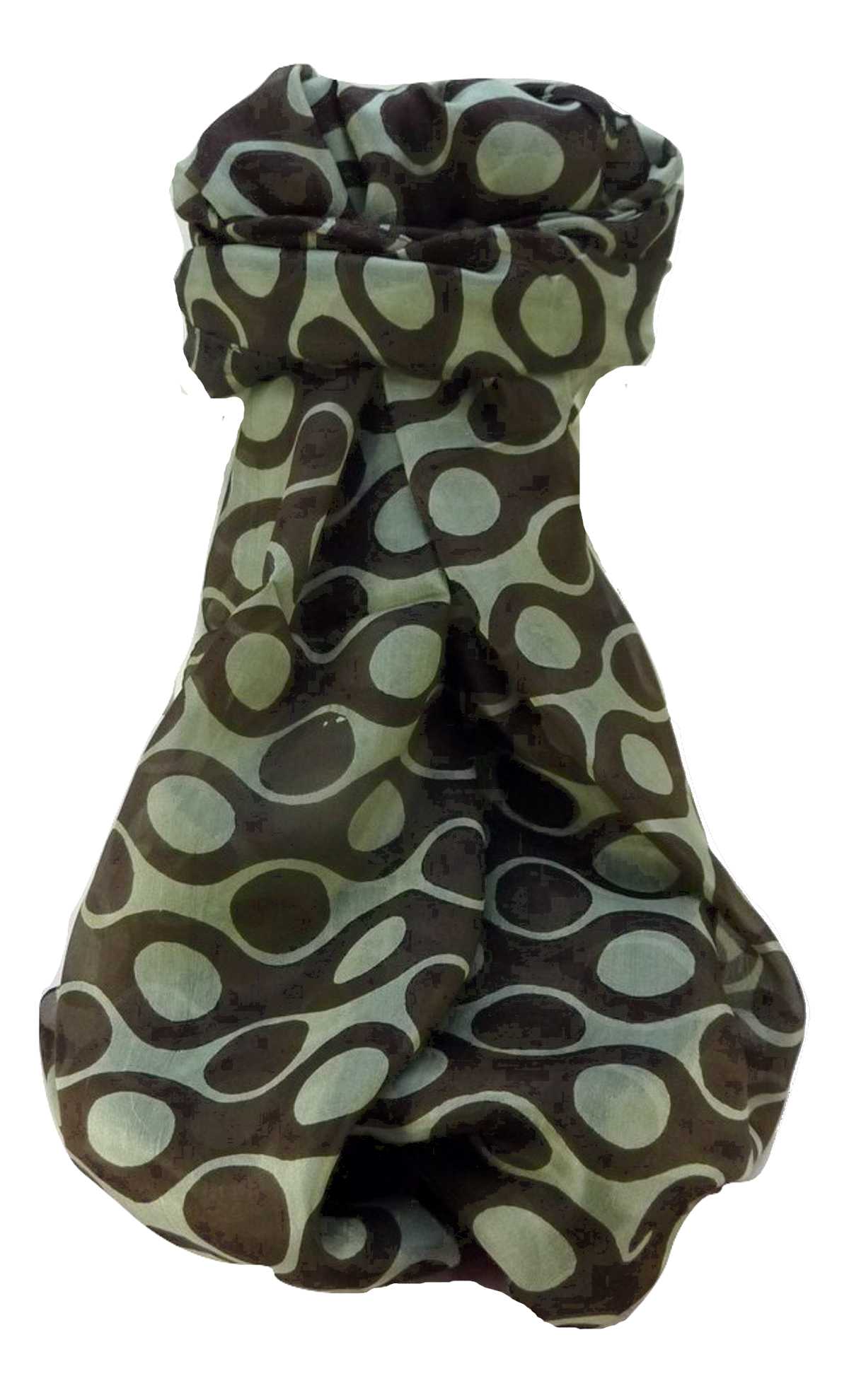 P&S Sciarpa Longa Contemporary Seta di Gelso Mandra Chocolate