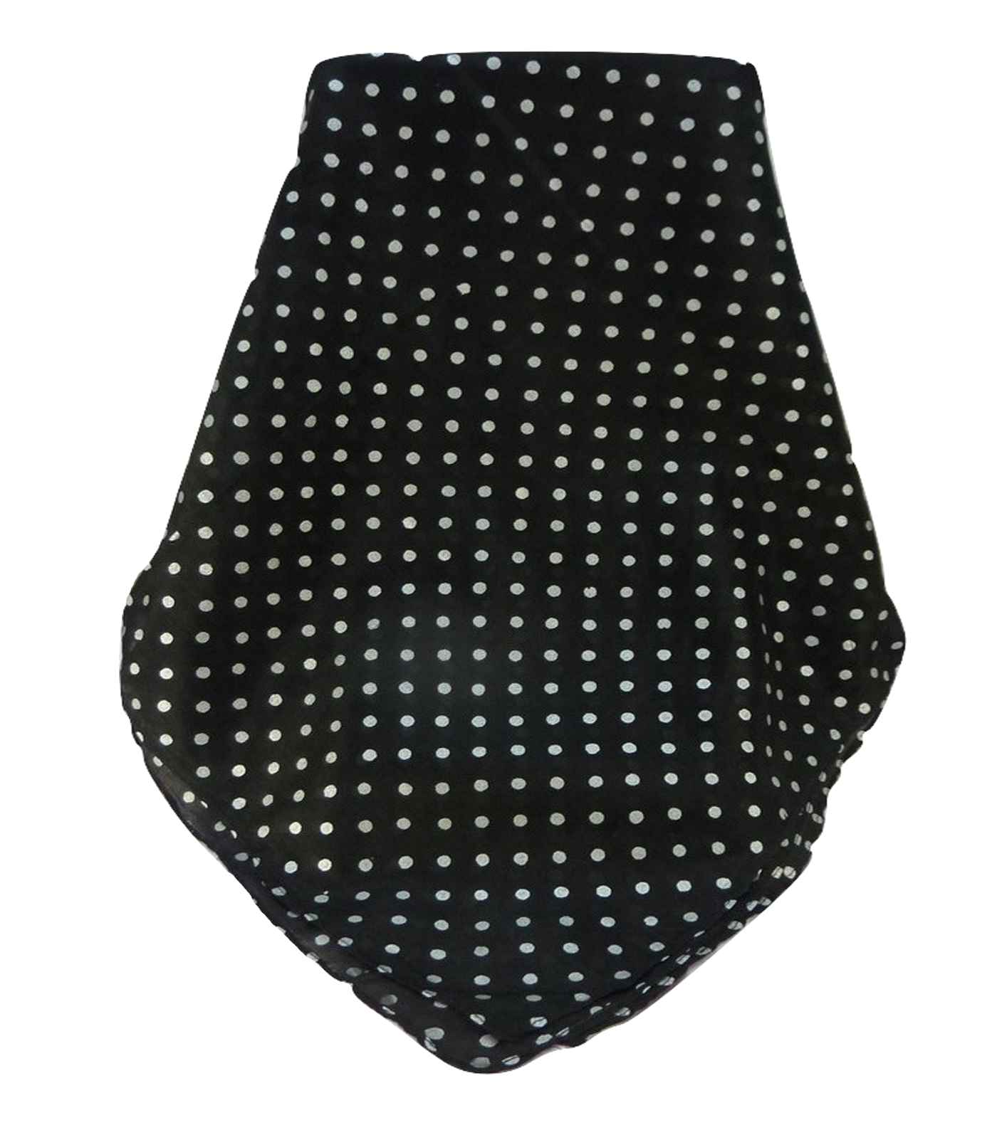 Mulberry Silk Contemporary Square Scarf Saana Black by Pashmina & Silk