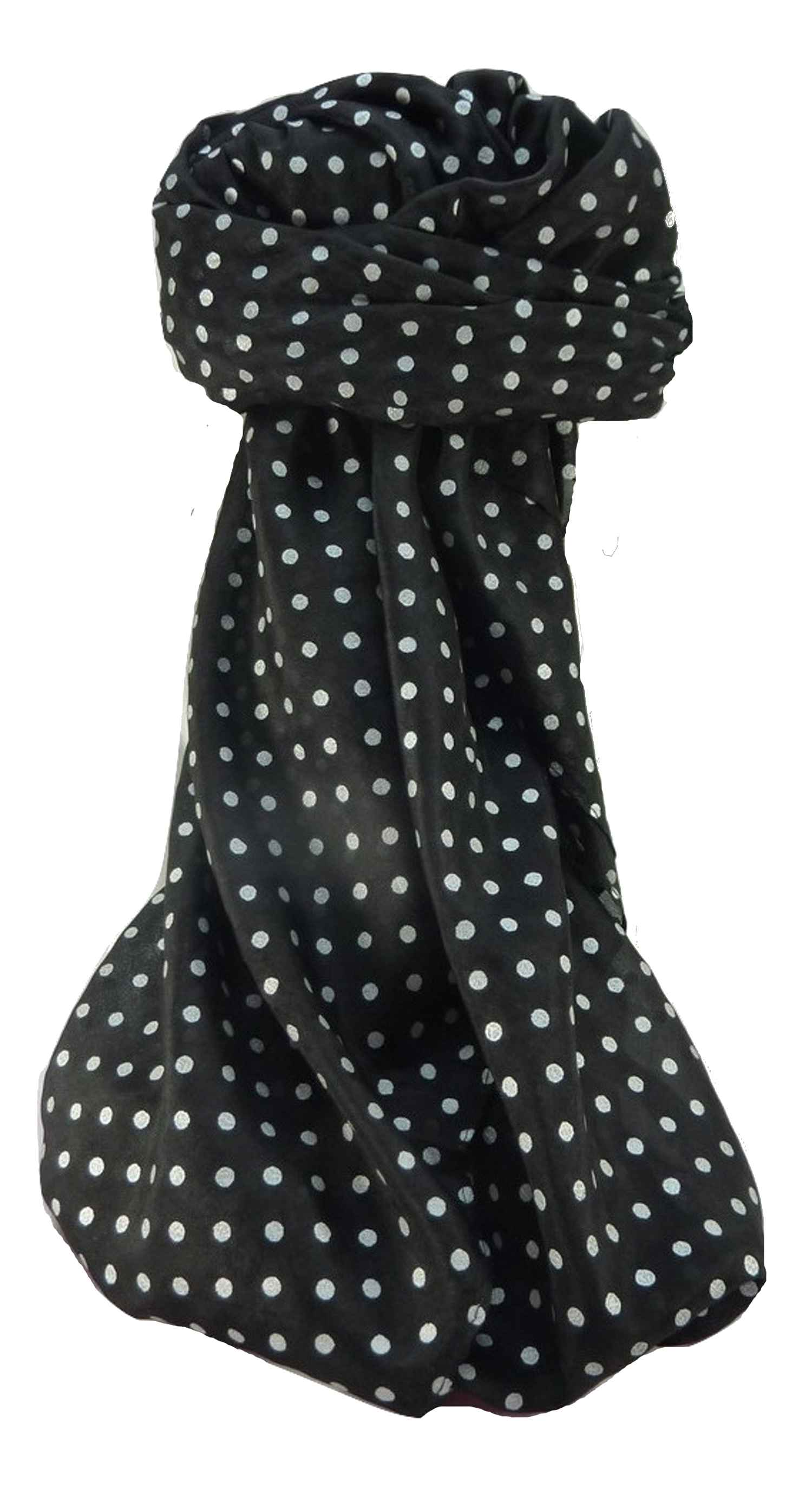 Mulberry Silk Contemporary Square Scarf Saana Black by Pashmina & Silk
