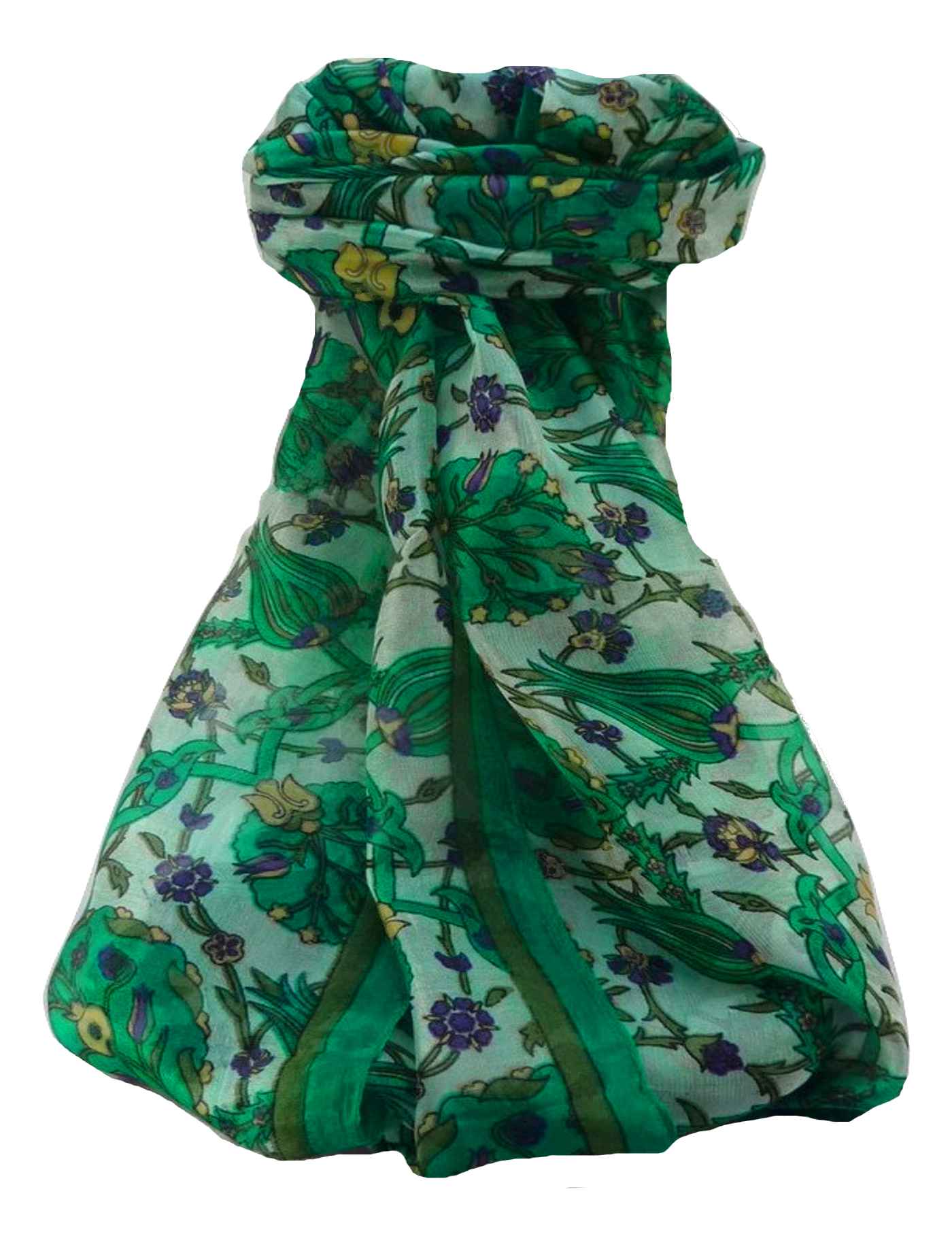 Mulberry Silk Contemporary Long Scarf Satya Jade by Pashmina & Silk