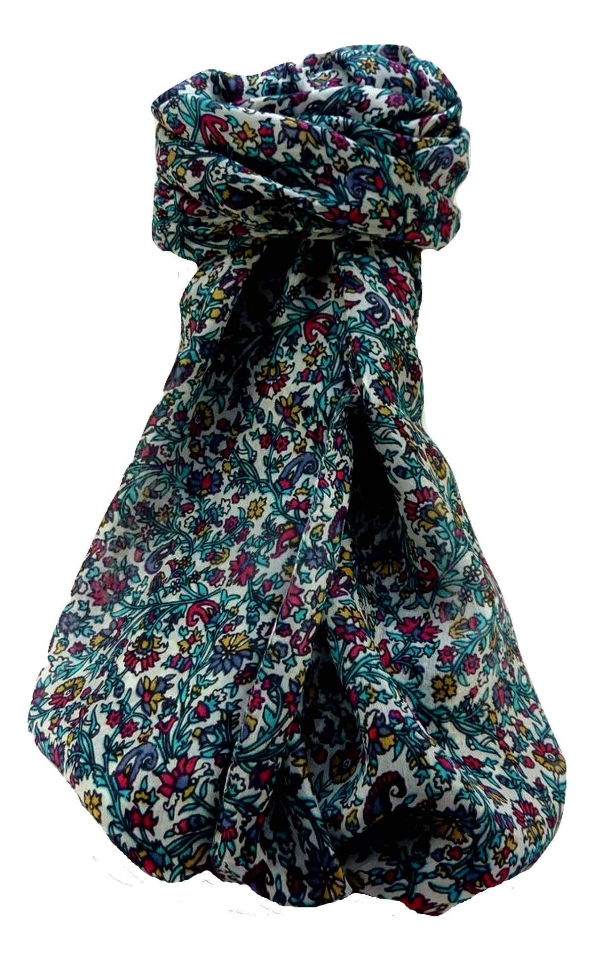 Mulberry Silk Contemporary Long Scarf Shankar Multi Colour by Pashmina & Silk