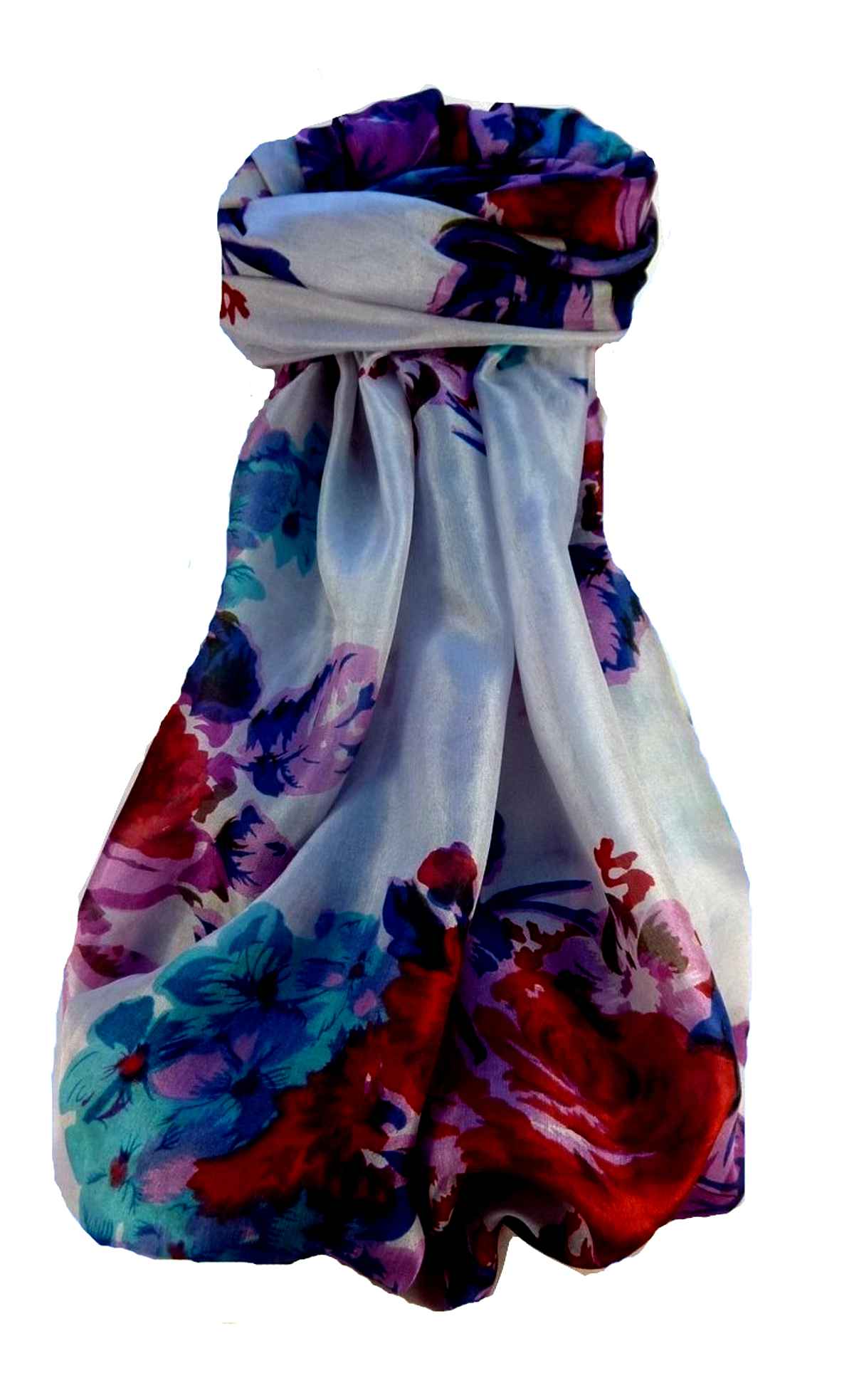 Mulberry Silk Contemporary Long Scarf Taj Multi Colour by Pashmina & Silk