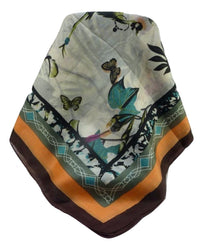 Contemporary Square Silk Scarf 2089 GIFT BOX WRAPPED by Pashmina & Silk