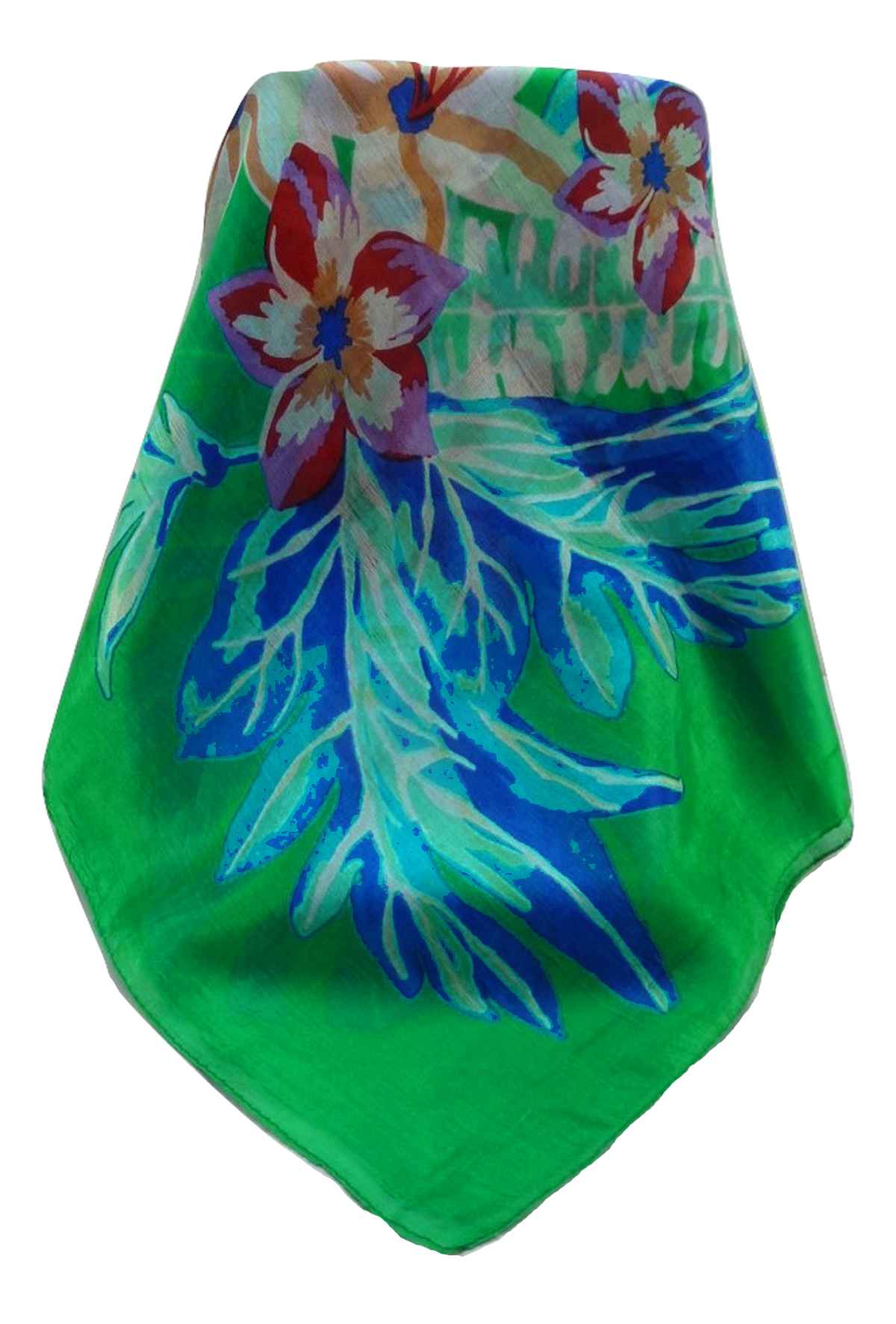 Mulberry Silk Contemporary Square Scarf Floral F254 by Pashmina & Silk