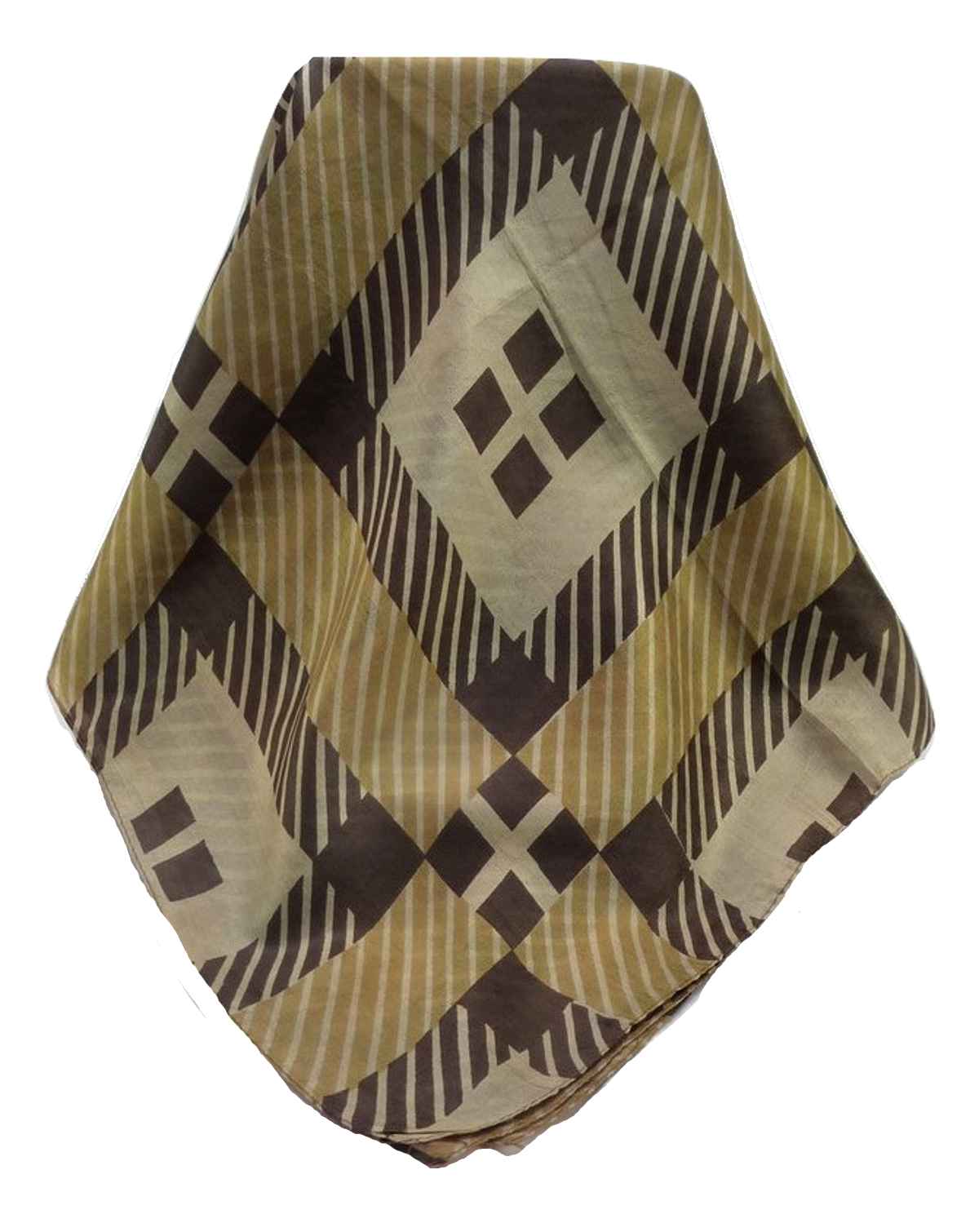 Mulberry Silk Contemporary Square Scarf Geometric G141 by Pashmina & Silk