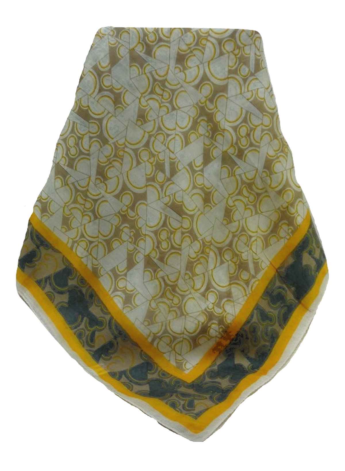 Mulberry Silk Contemporary Square Scarf Geometric G152 by Pashmina & Silk