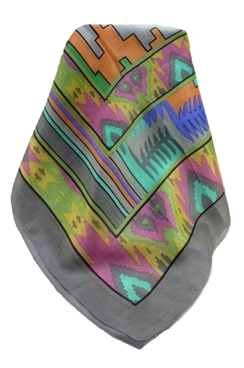 Contemporary Square Silk Scarf 3529 GIFT BOX WRAPPED by Pashmina & Silk