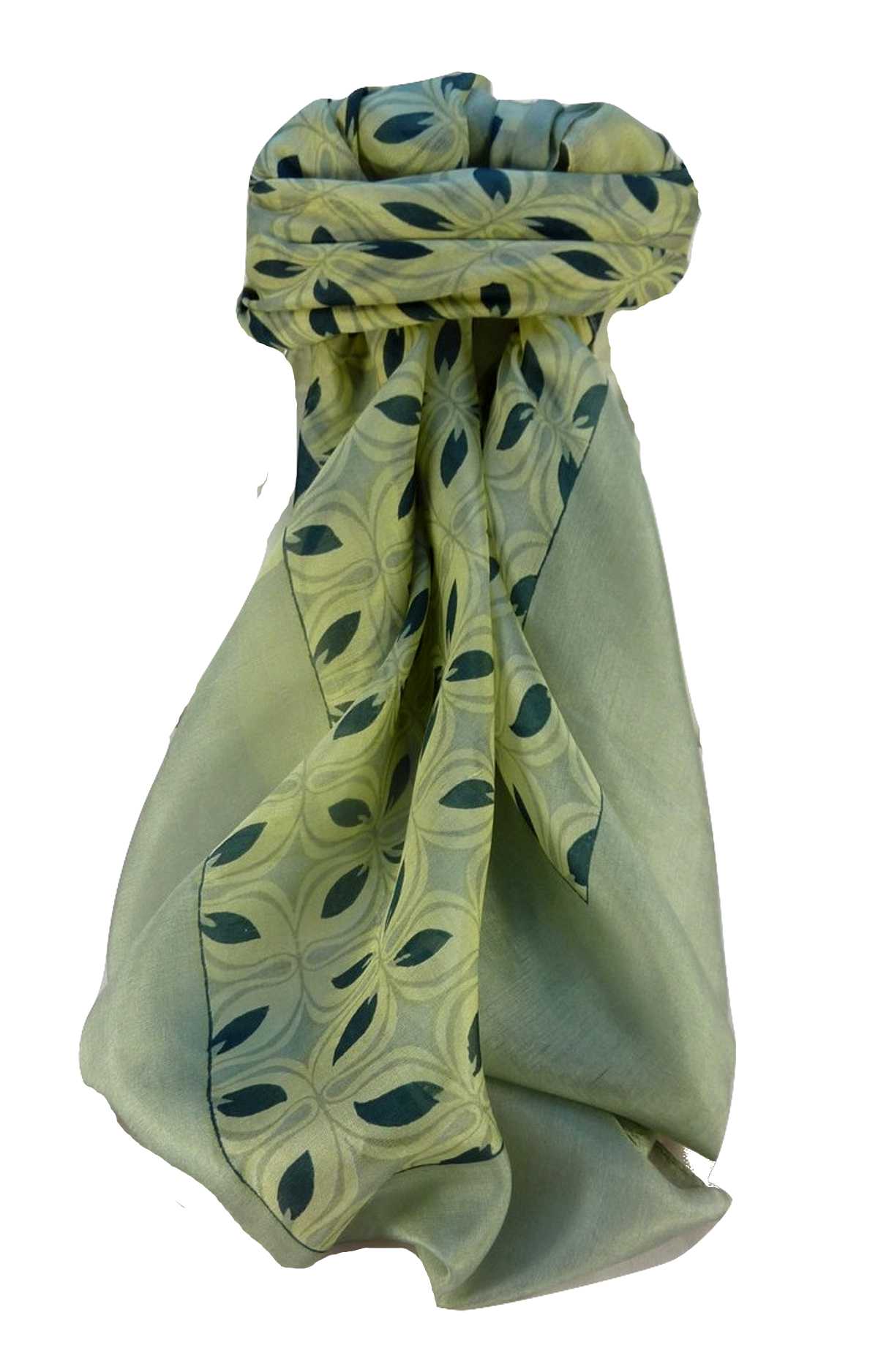 Mulberry Silk Contemporary Square Scarf Pranav Pearl by Pashmina & Silk