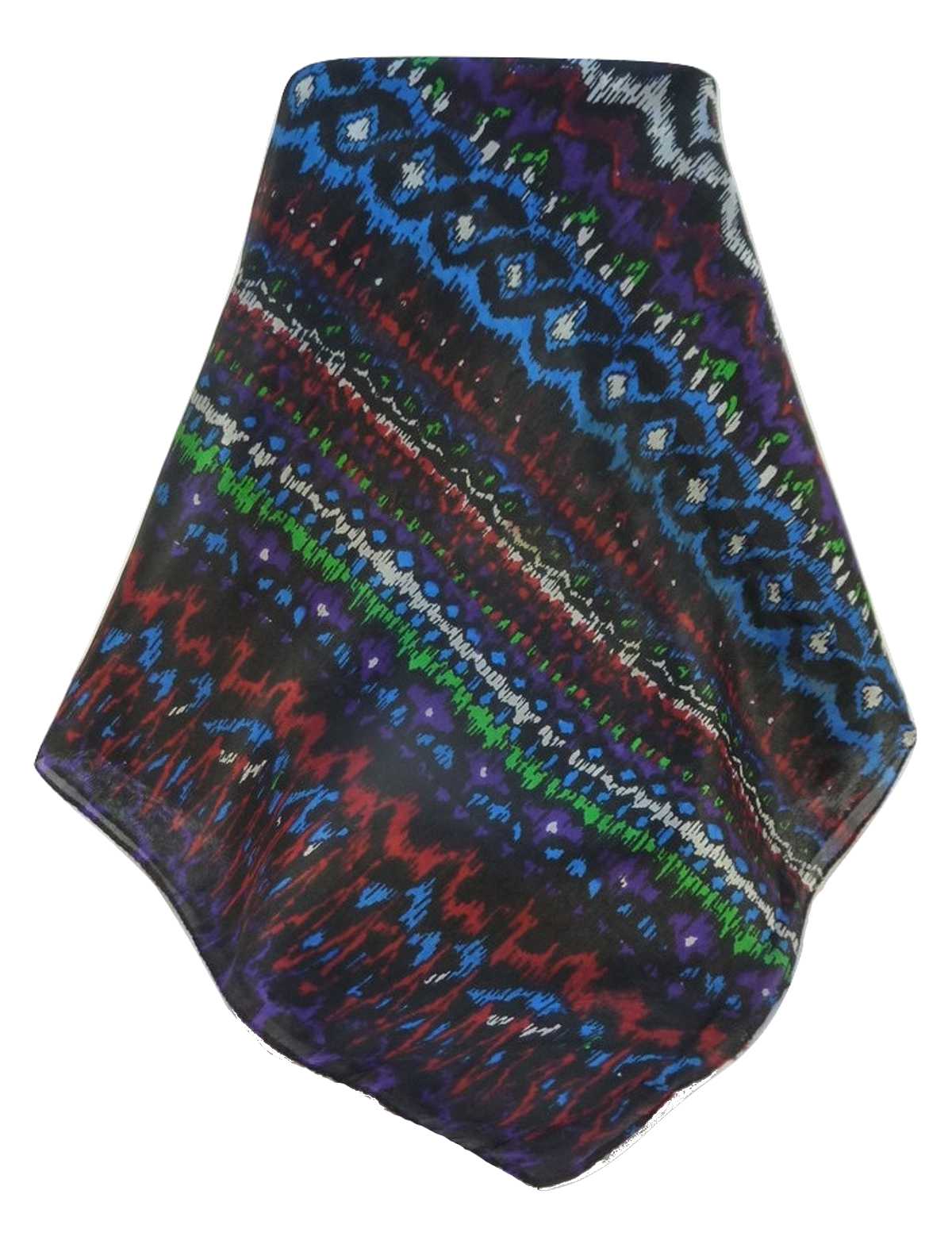 Mulberry Silk Contemporary Square Scarf Nalikar Multi Coloured by Pashmina & Silk