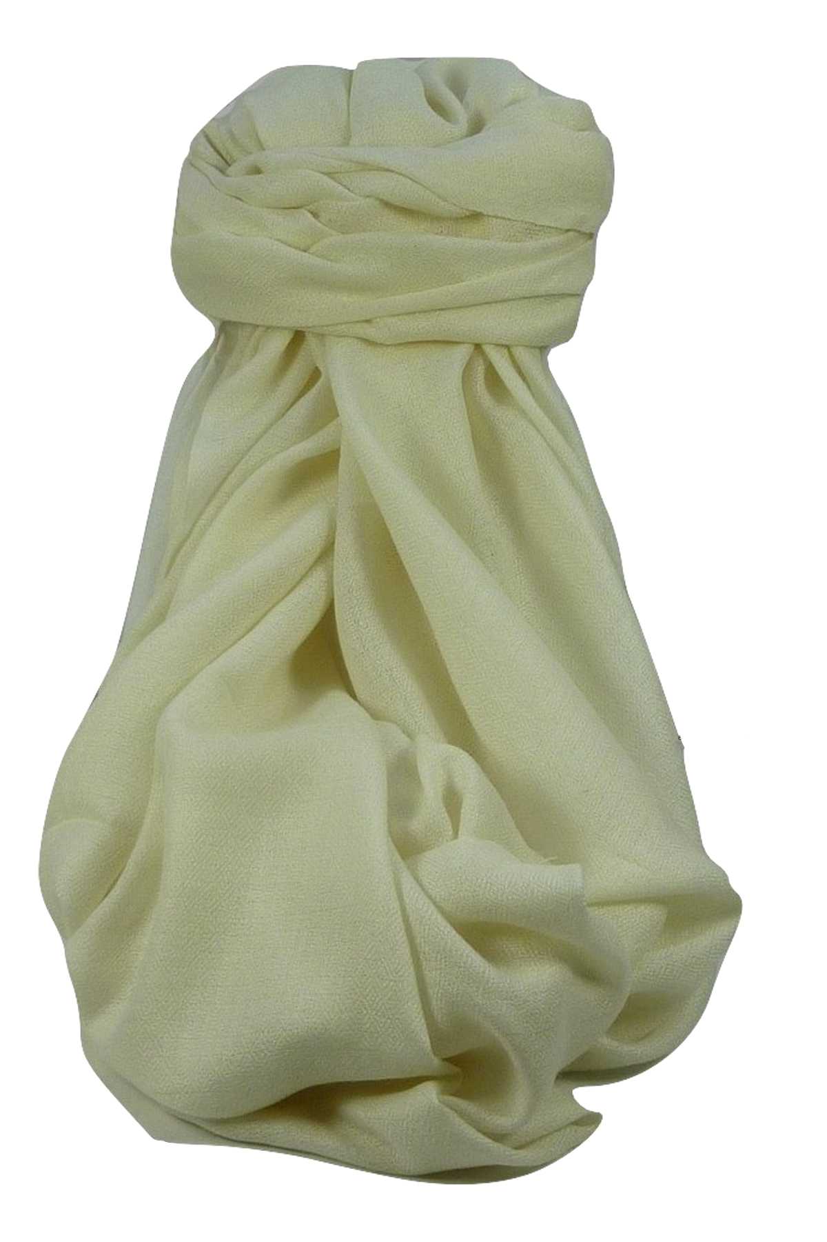 Cashmere Stola Fino Karakorum Birds Eye-Weave Soft White di Pashmina & Silk