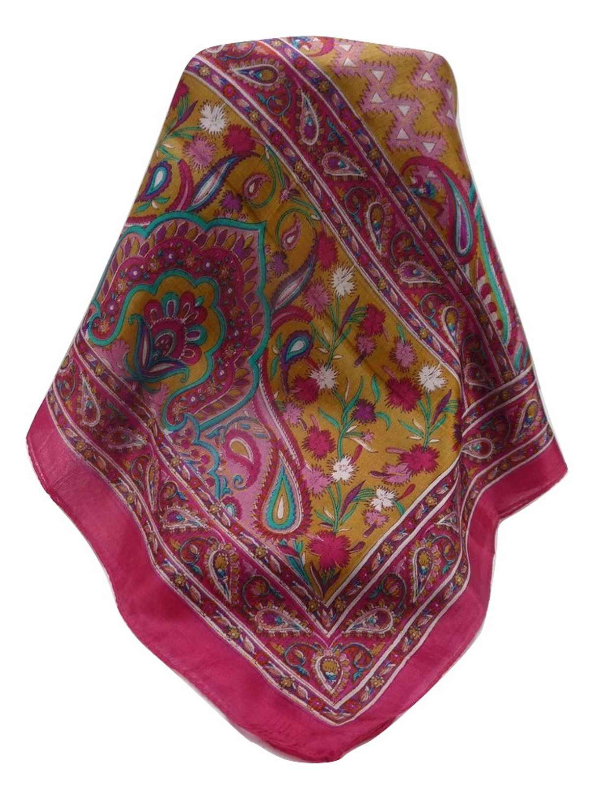 Tradizionale Sciarpa Longa di Seta Alka Pink di Pashmina & Silk