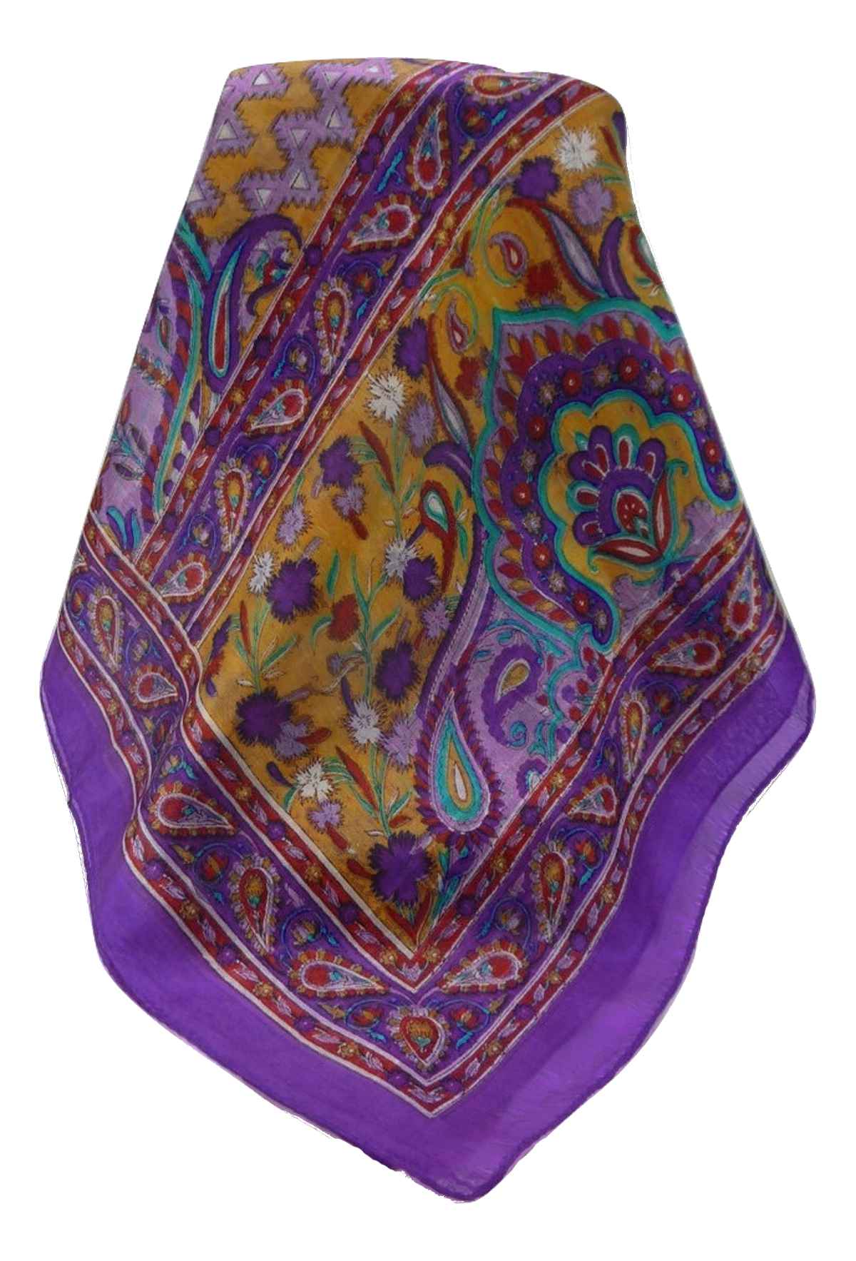 Tradizionale Sciarpa Longa di Seta Alka Indigo di Pashmina & Silk