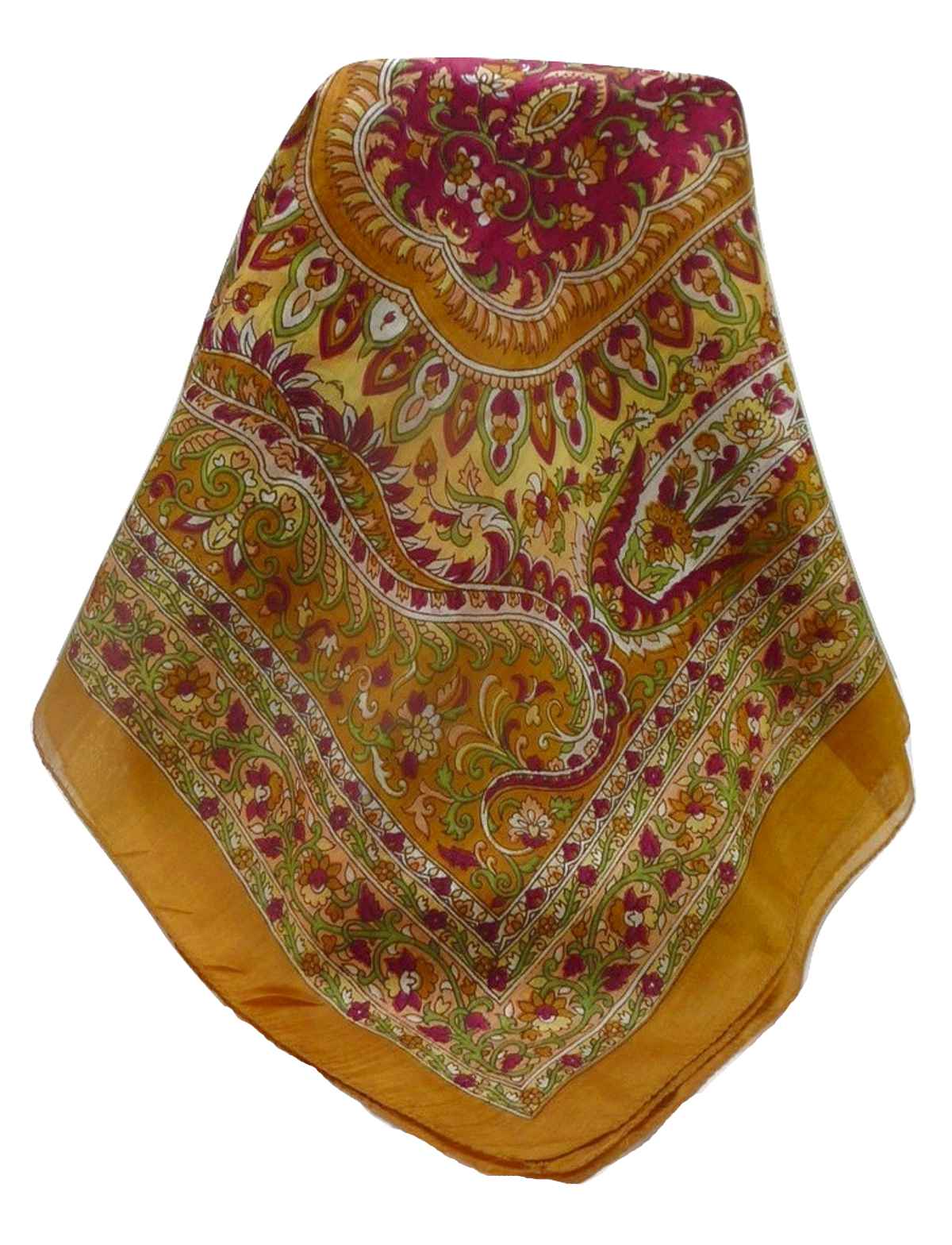 Tradizionale Sciarpa Longa di Seta Amrindar Chestnut di Pashmina & Silk