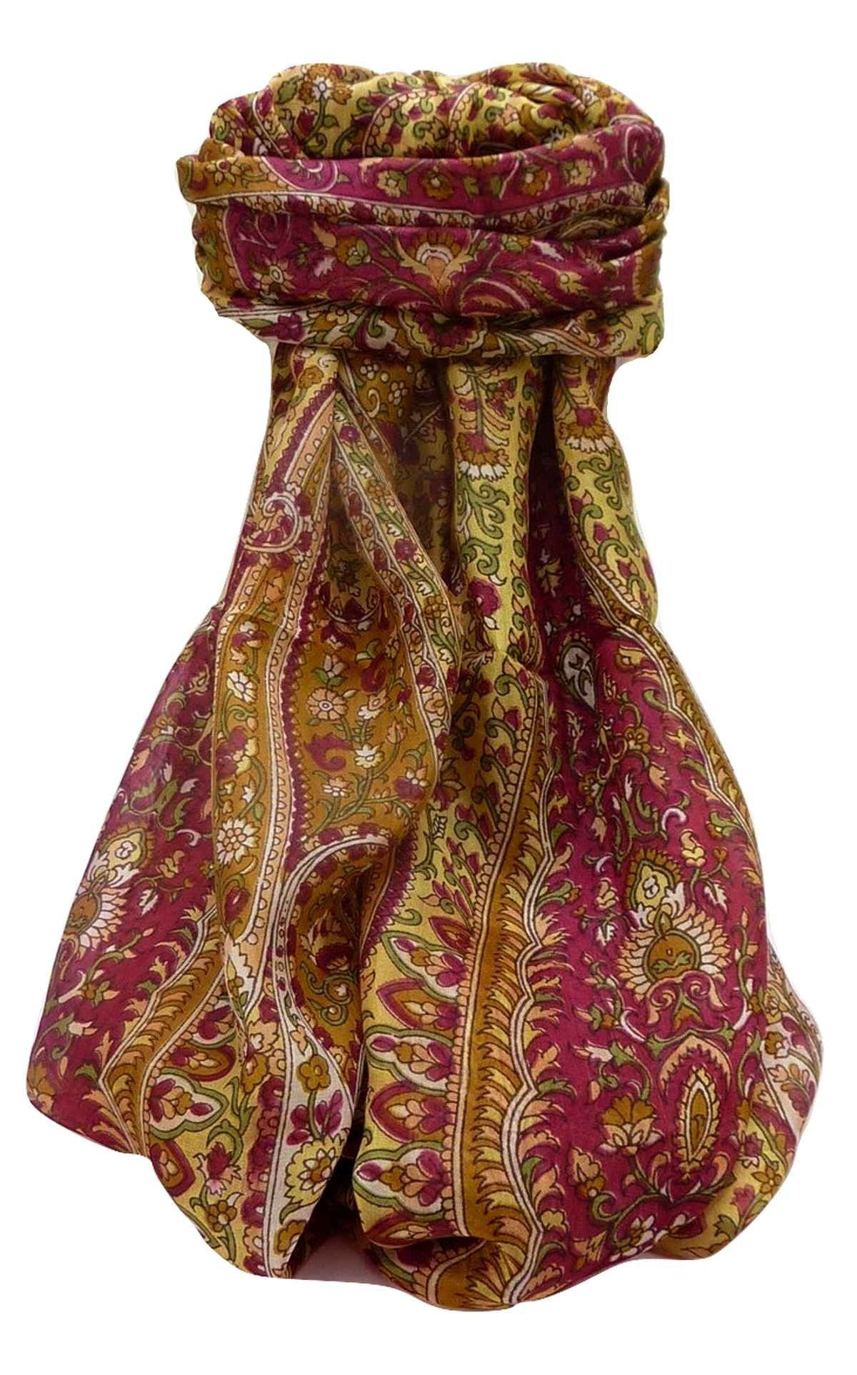 Tradizionale Sciarpa Longa di Seta Amrindar Chestnut di Pashmina & Silk