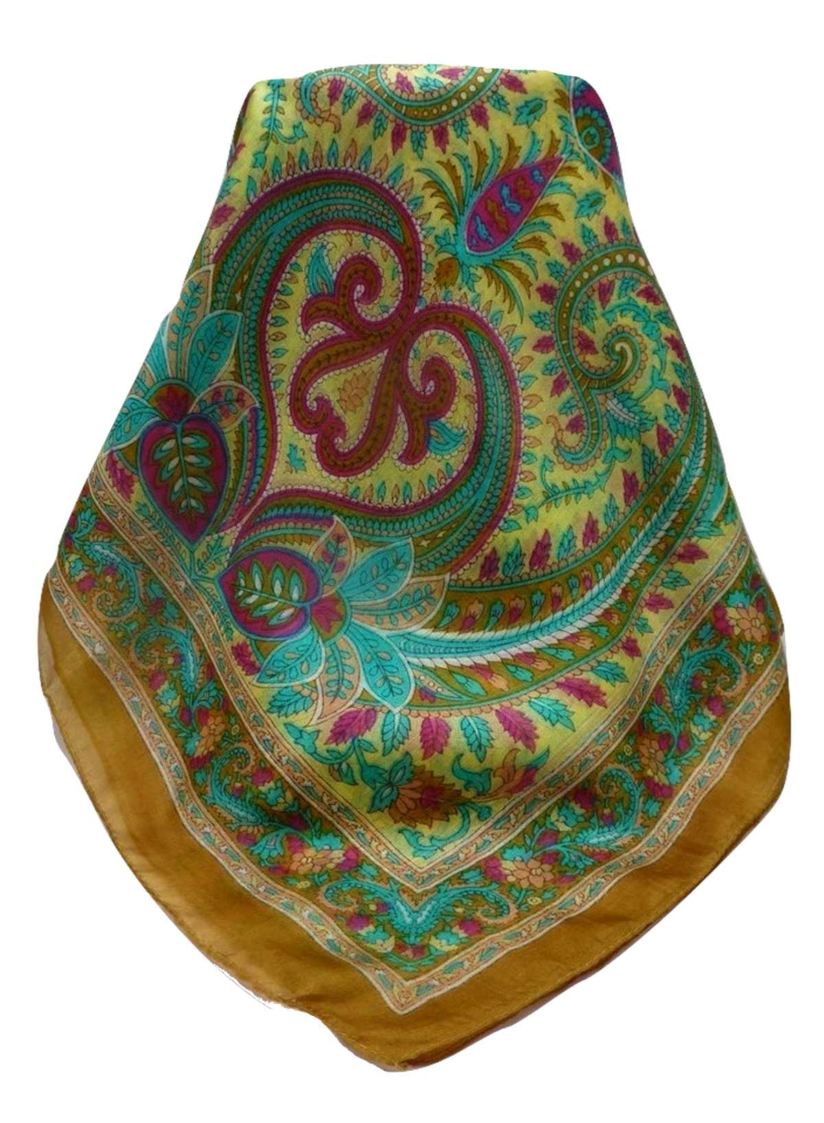 Mulberry Silk Traditional Long Scarf Dasari Chestnut by Pashmina & Silk
