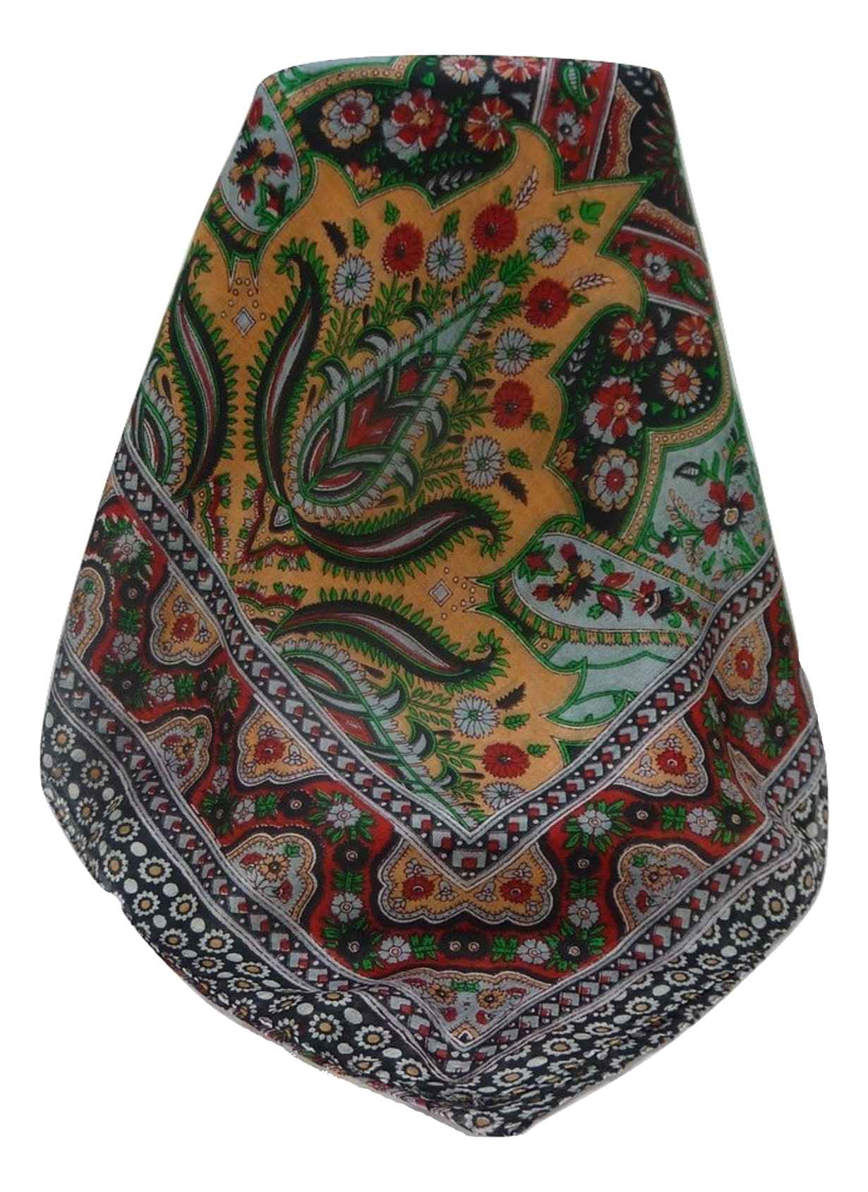 Foulard Traditional Soie de Mûrier Kalyan Black 