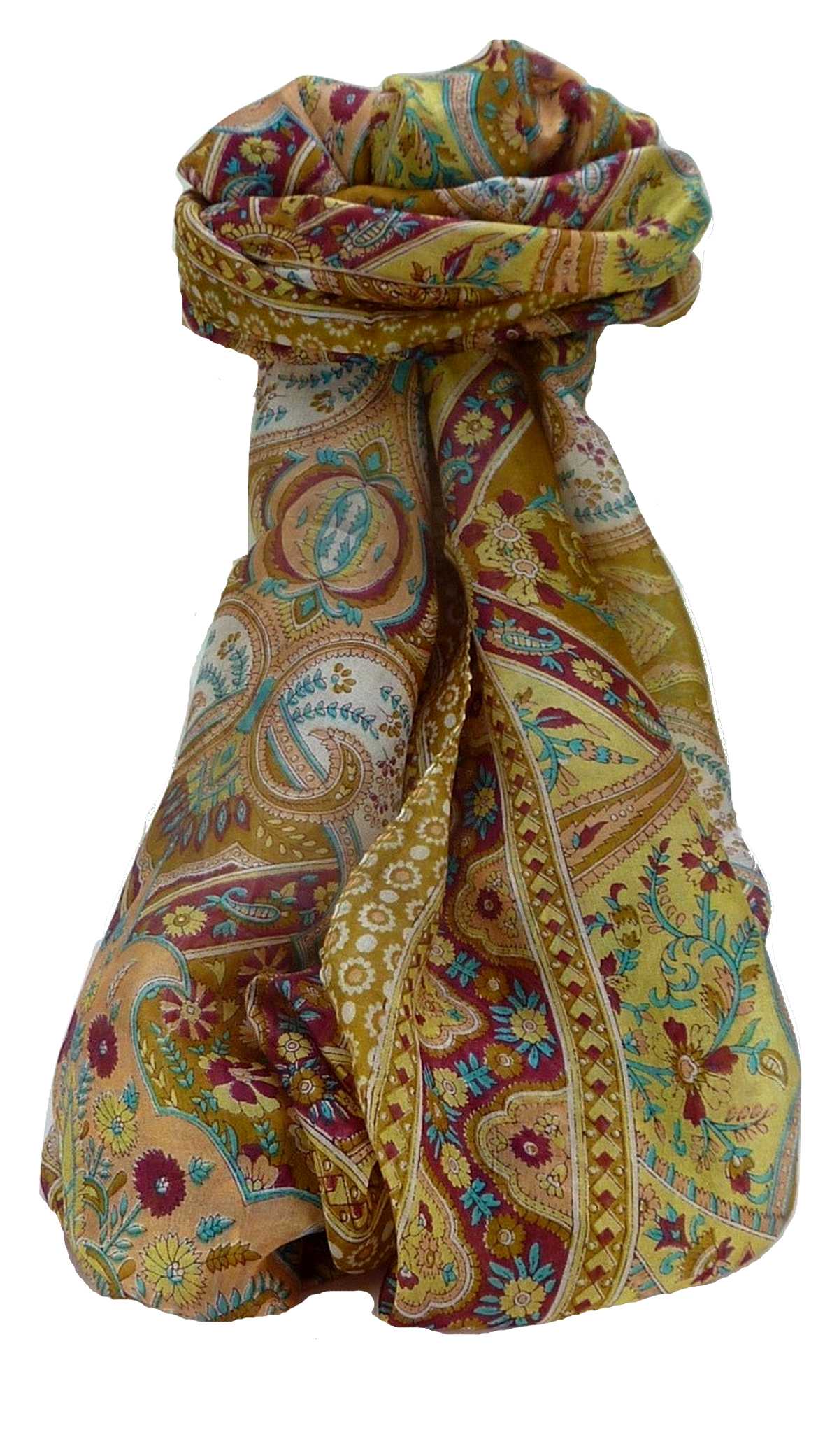 Foulard Traditional Soie de Mûrier Kalyan Chestnut 