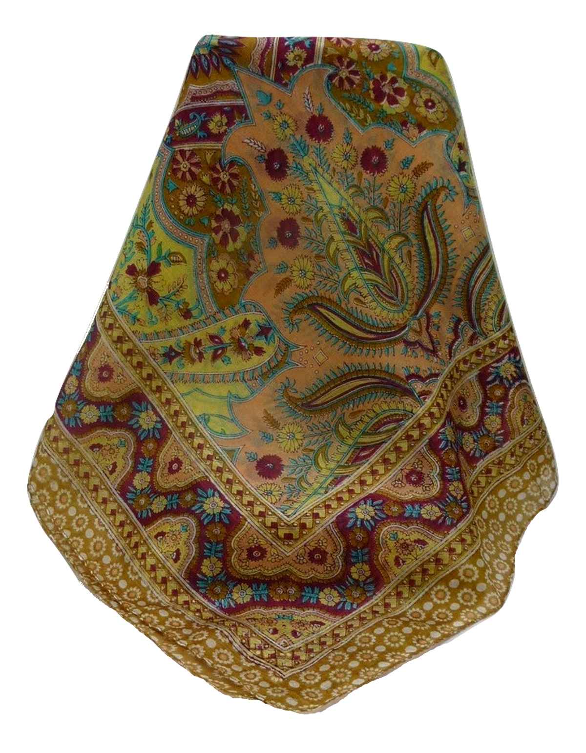 Foulard Traditional Soie de Mûrier Kalyan Chestnut 
