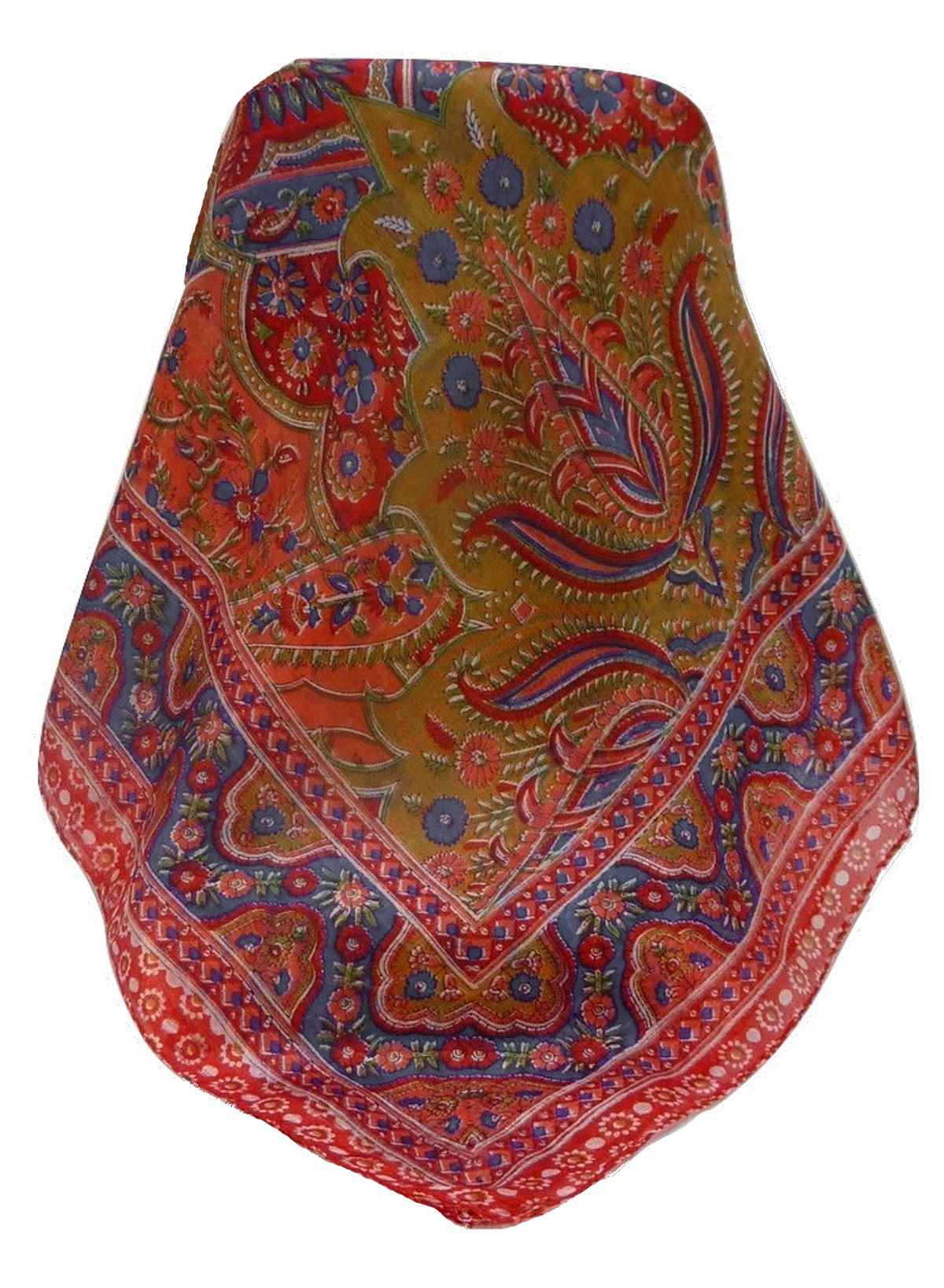 Foulard Traditional Soie de Mûrier Kalyan Scarlet 