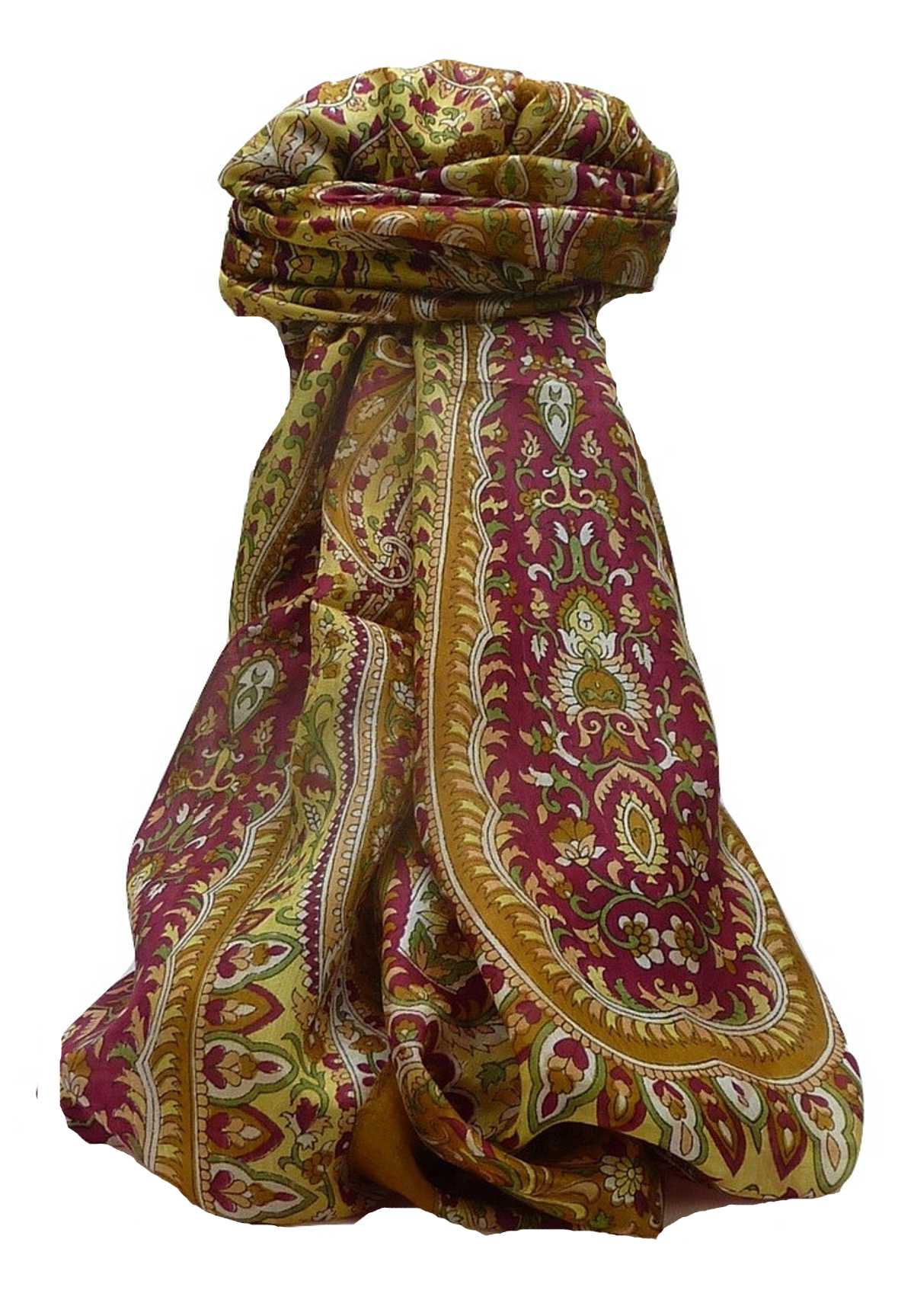 Tradizionale Sciarpa Longa di Seta Karita Chestnut di Pashmina & Silk