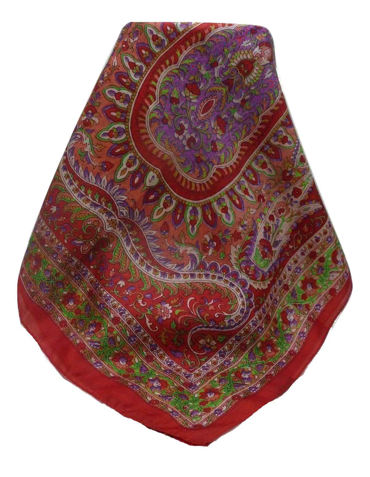 Tradizionale Sciarpa Longa di Seta Karita Scarlet di Pashmina & Silk