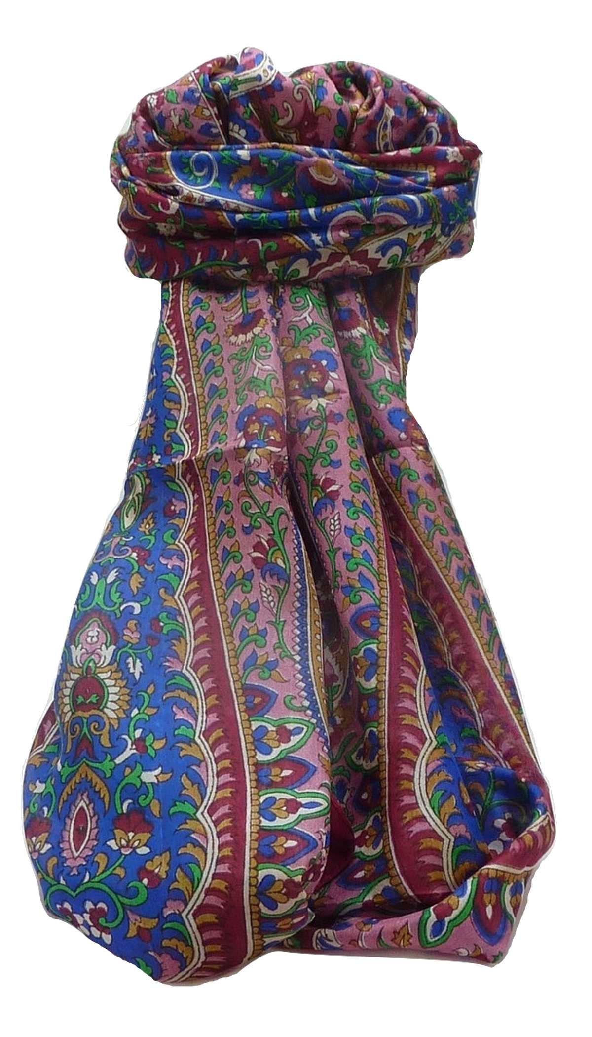 Tradizionale Sciarpa Longa di Seta Karita Wine di Pashmina & Silk