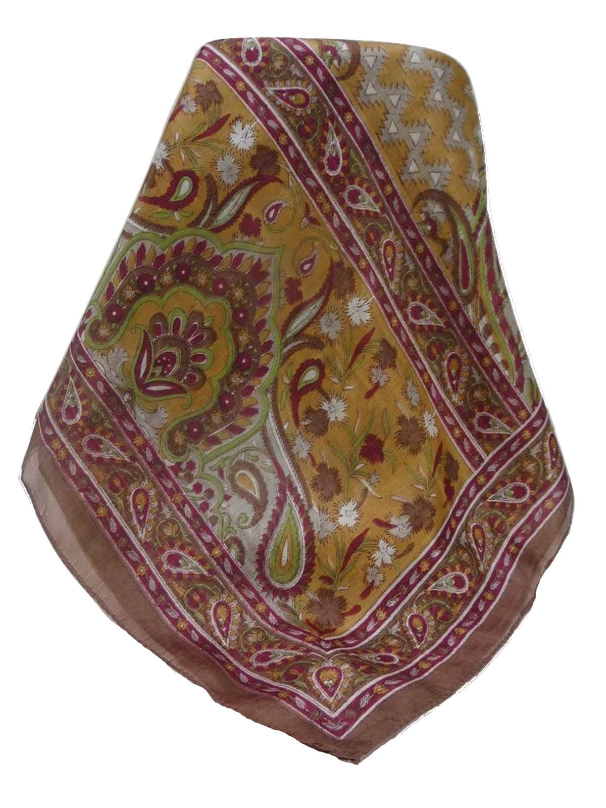 Tradizionale Sciarpa Longa di Seta Kazia Chestnut di Pashmina & Silk