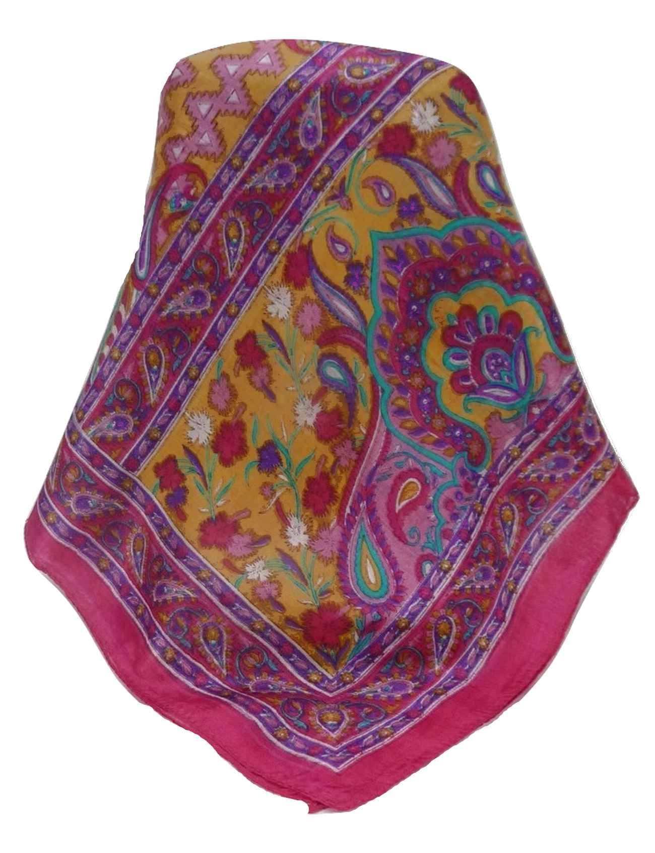 Tradizionale Sciarpa Longa di Seta Kazia Pink di Pashmina & Silk