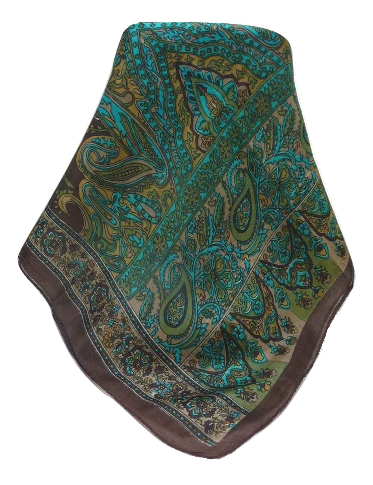 Mulberry Silk Traditional Long Scarf Komal Chocolate by Pashmina & Silk