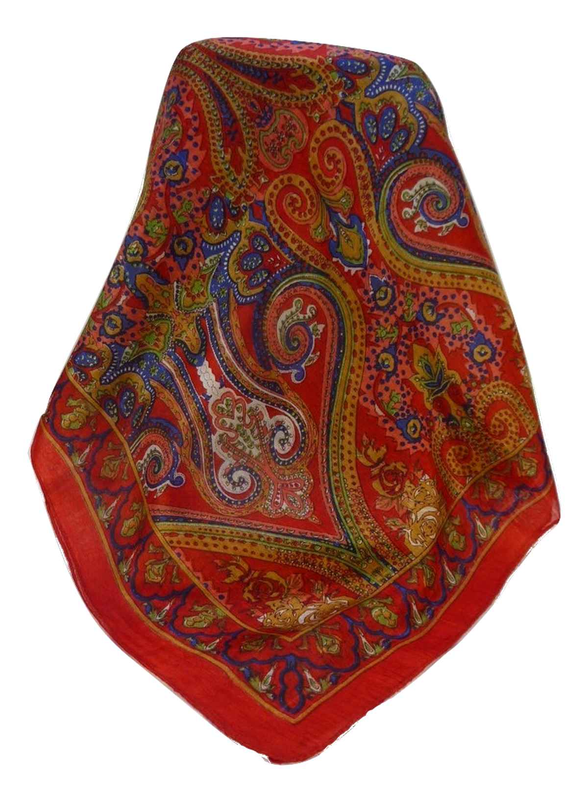 Mulberry Silk Traditional Long Scarf Monali Scarlet by Pashmina & Silk