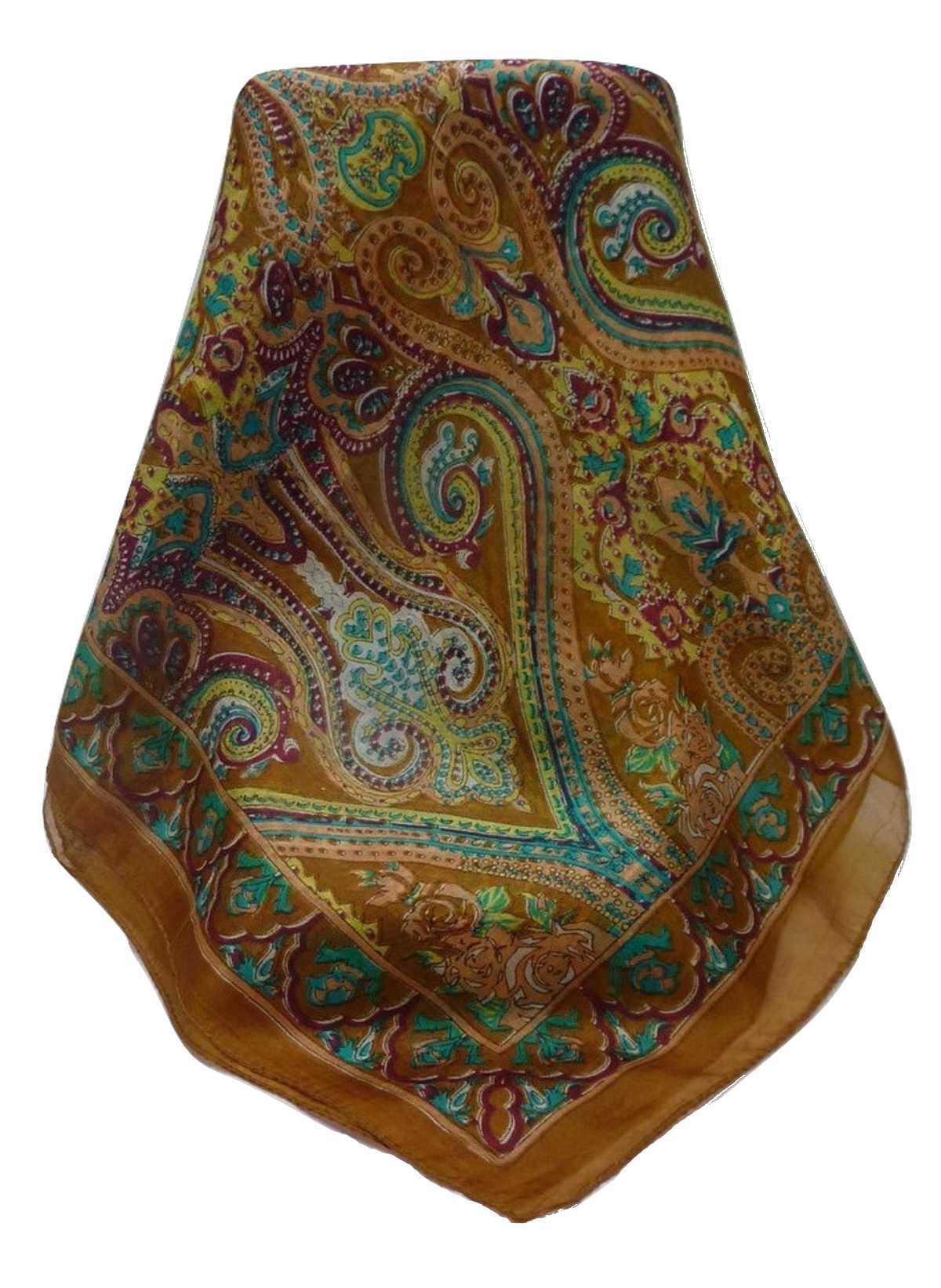 Mulberry Silk Traditional Long Scarf Palekar Chestnut by Pashmina & Silk