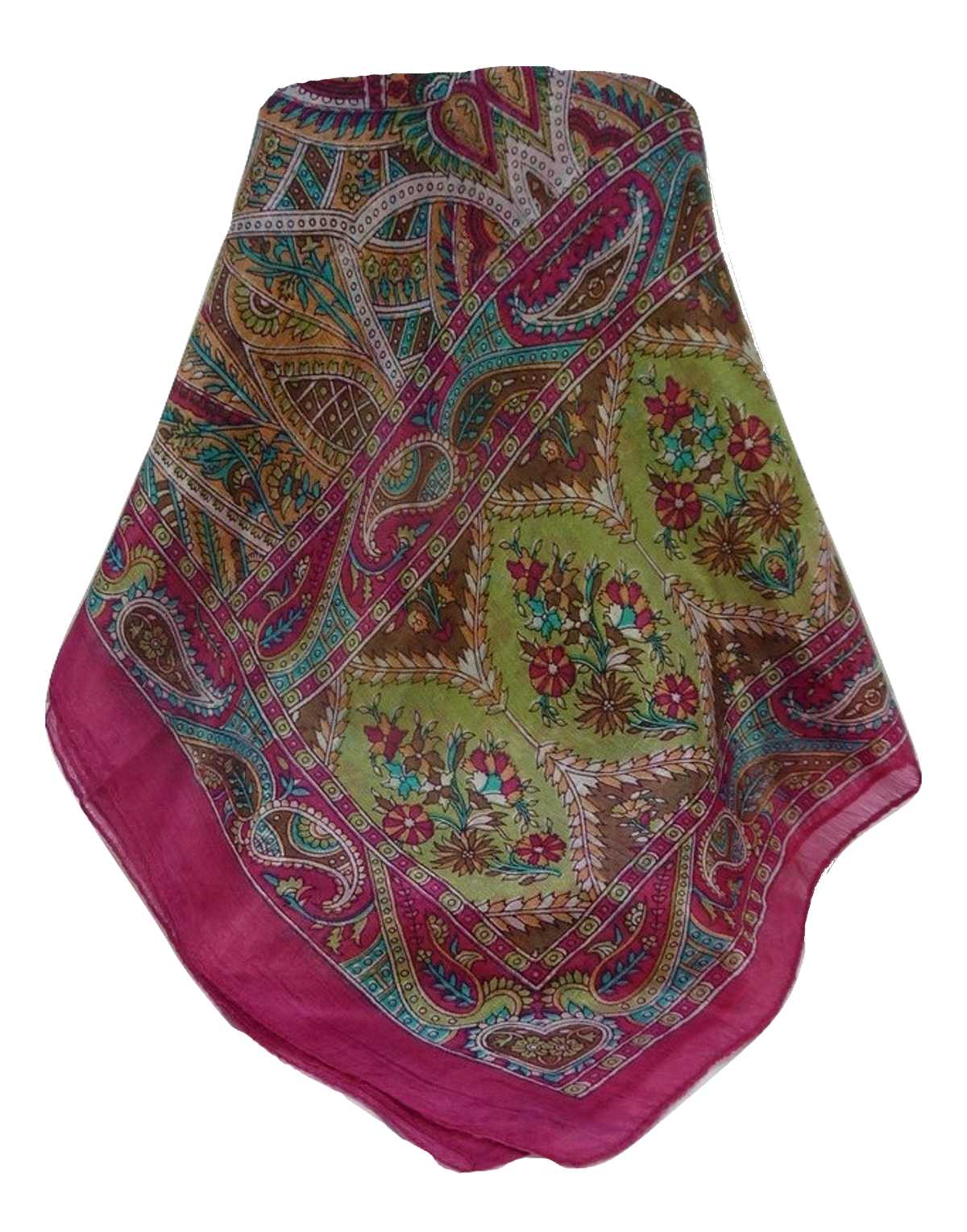 Tradizionale Sciarpa Longa di Seta Prakash Pink di Pashmina & Silk