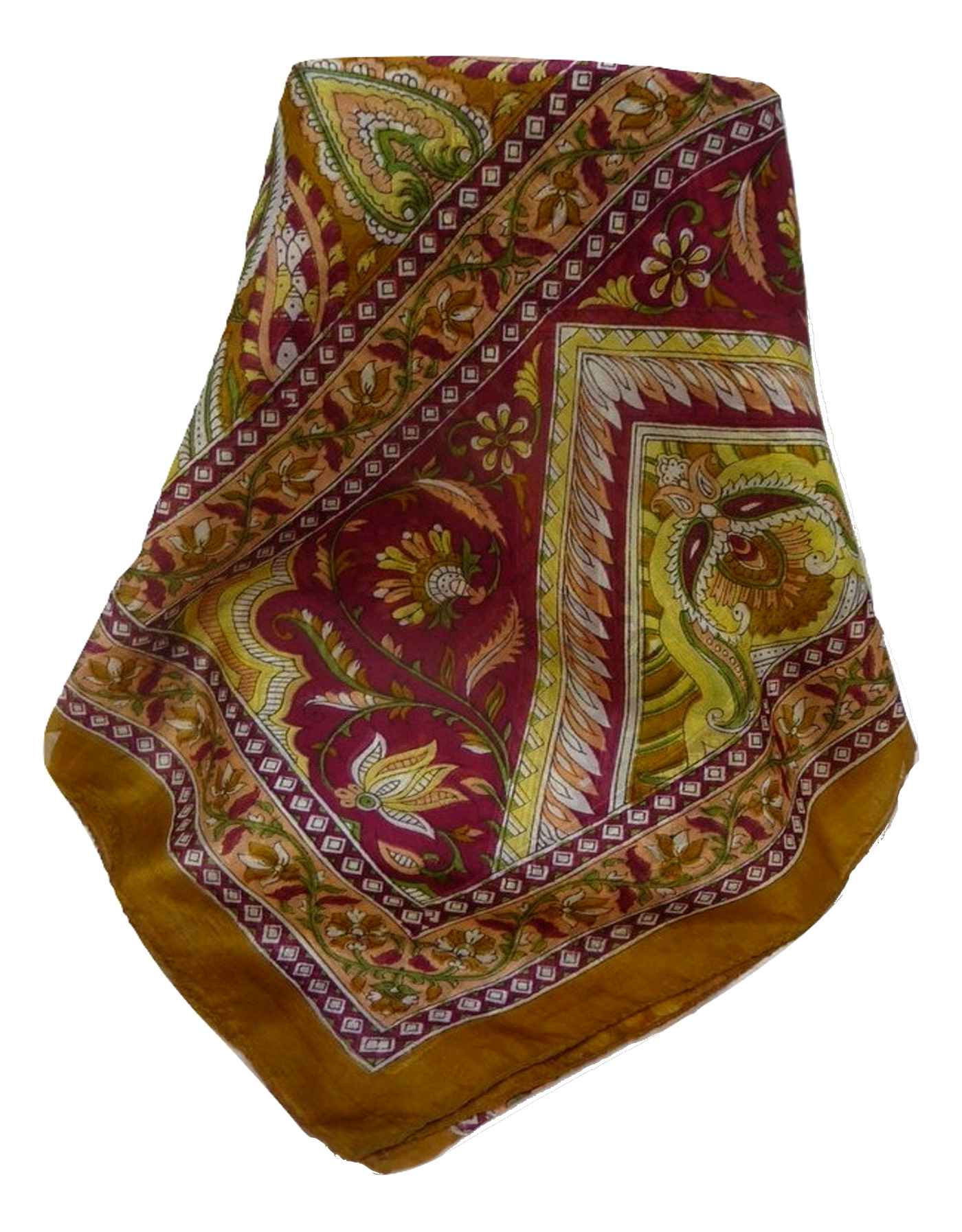 Tradizionale Sciarpa Longa di Seta Sakhar Chestnut di Pashmina & Silk