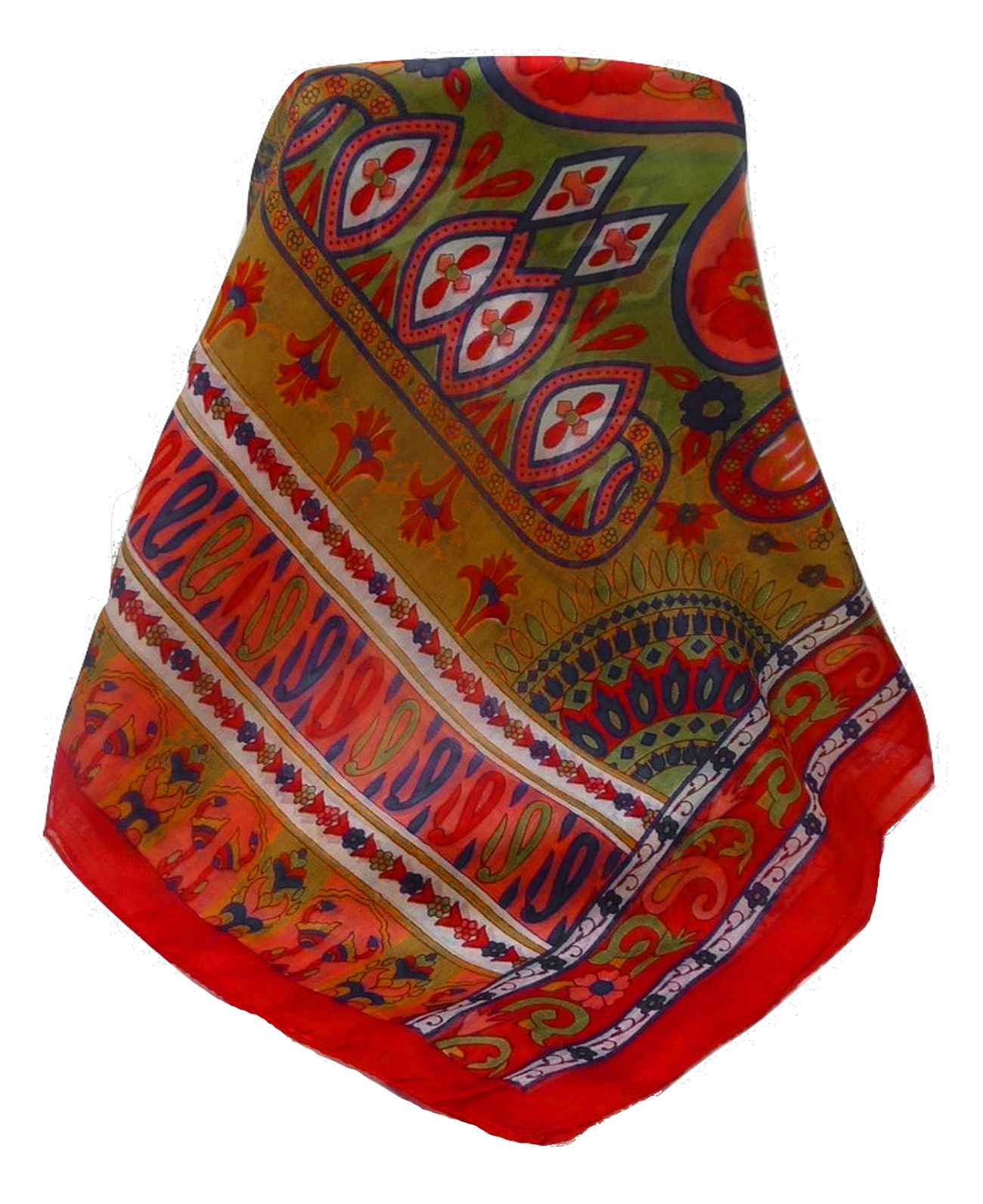 Mulberry Silk Traditional Long Scarf Shalmali Scarlet by Pashmina & Silk