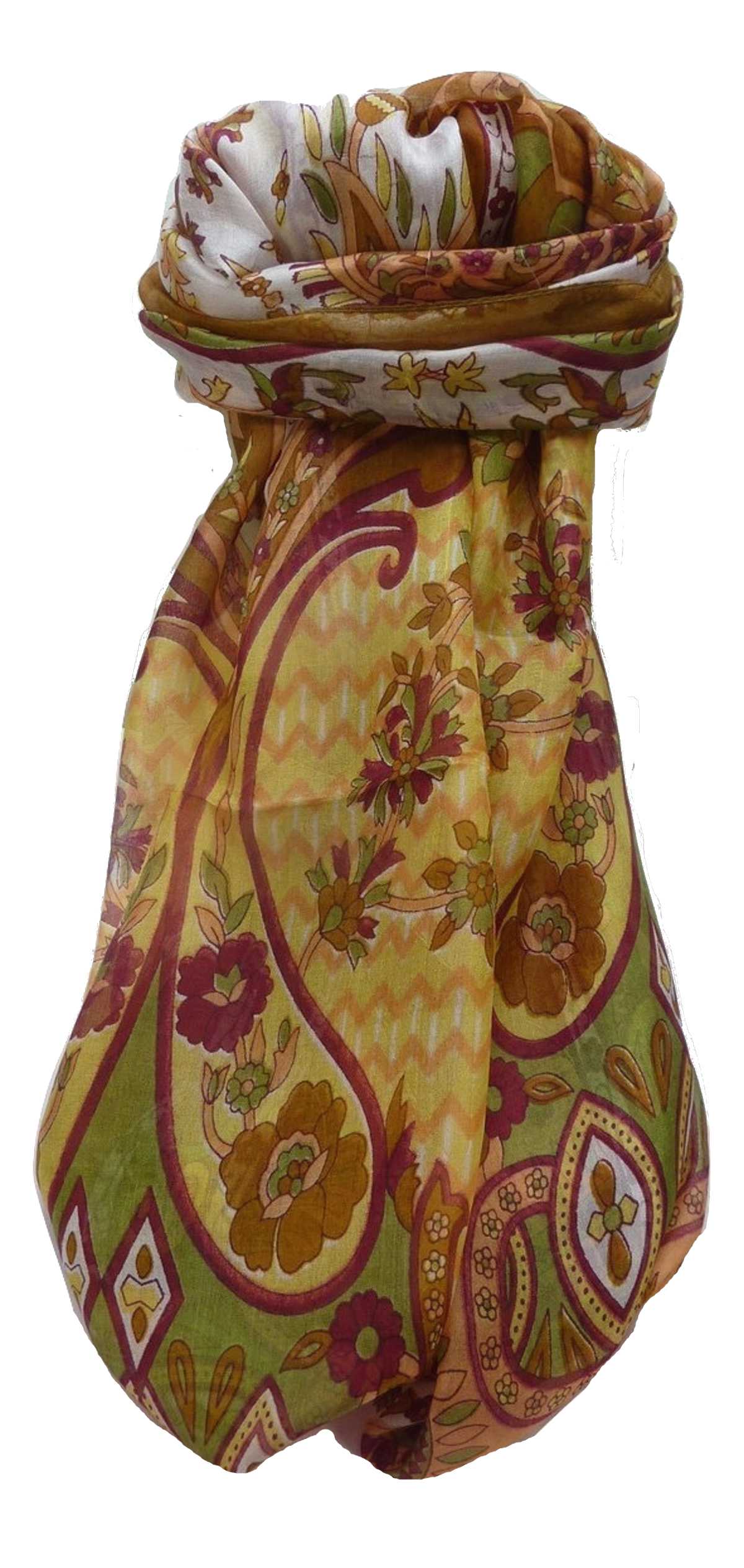 Mulberry Silk Traditional Long Scarf Shalmali Chestnut by Pashmina & Silk