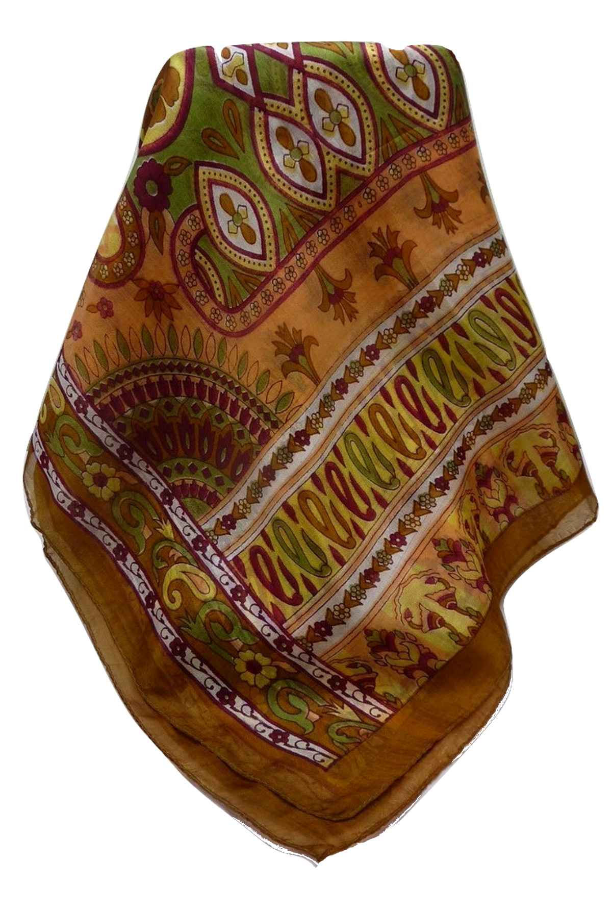 Mulberry Silk Traditional Long Scarf Shalmali Chestnut by Pashmina & Silk