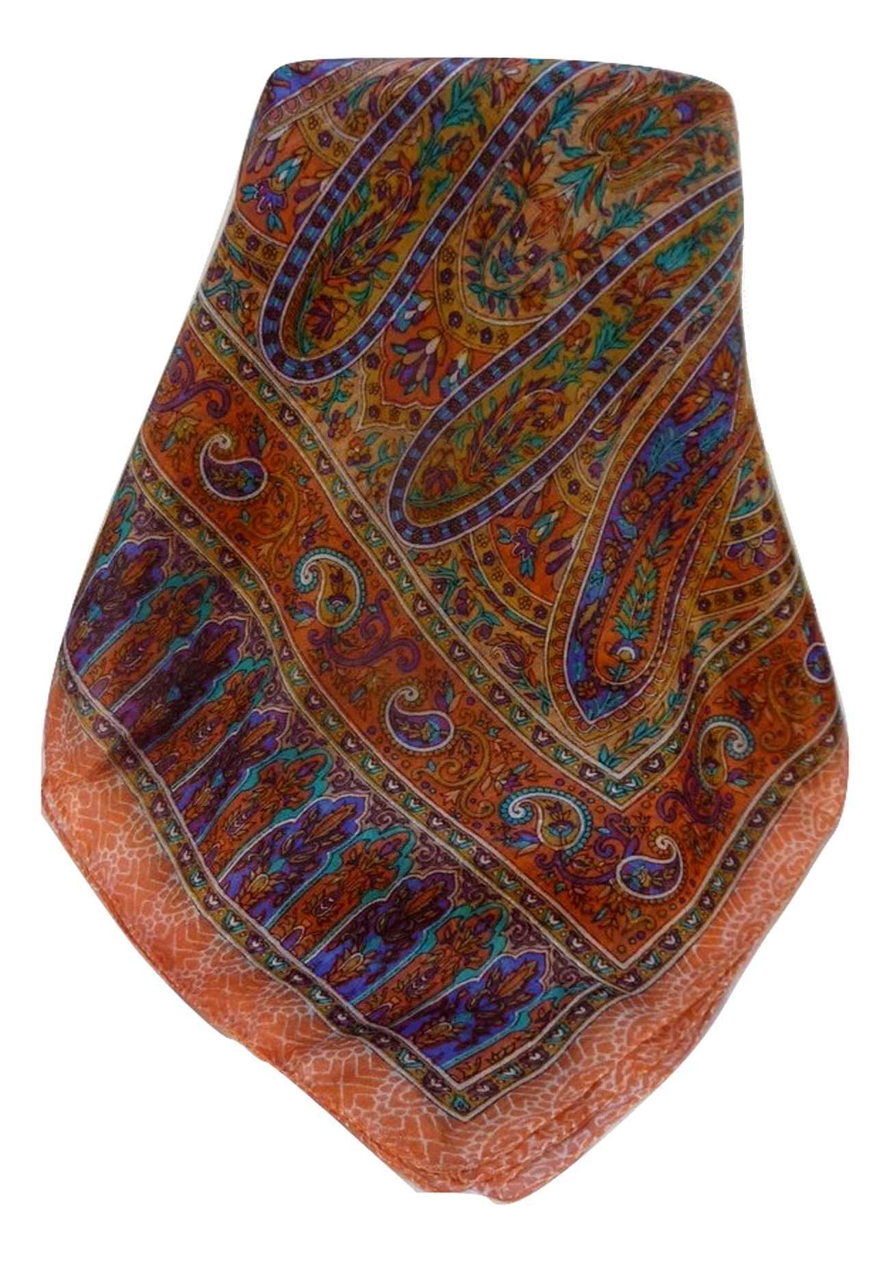 Tradizionale Sciarpa Longa di Seta Shreya Tangerine di Pashmina & Silk