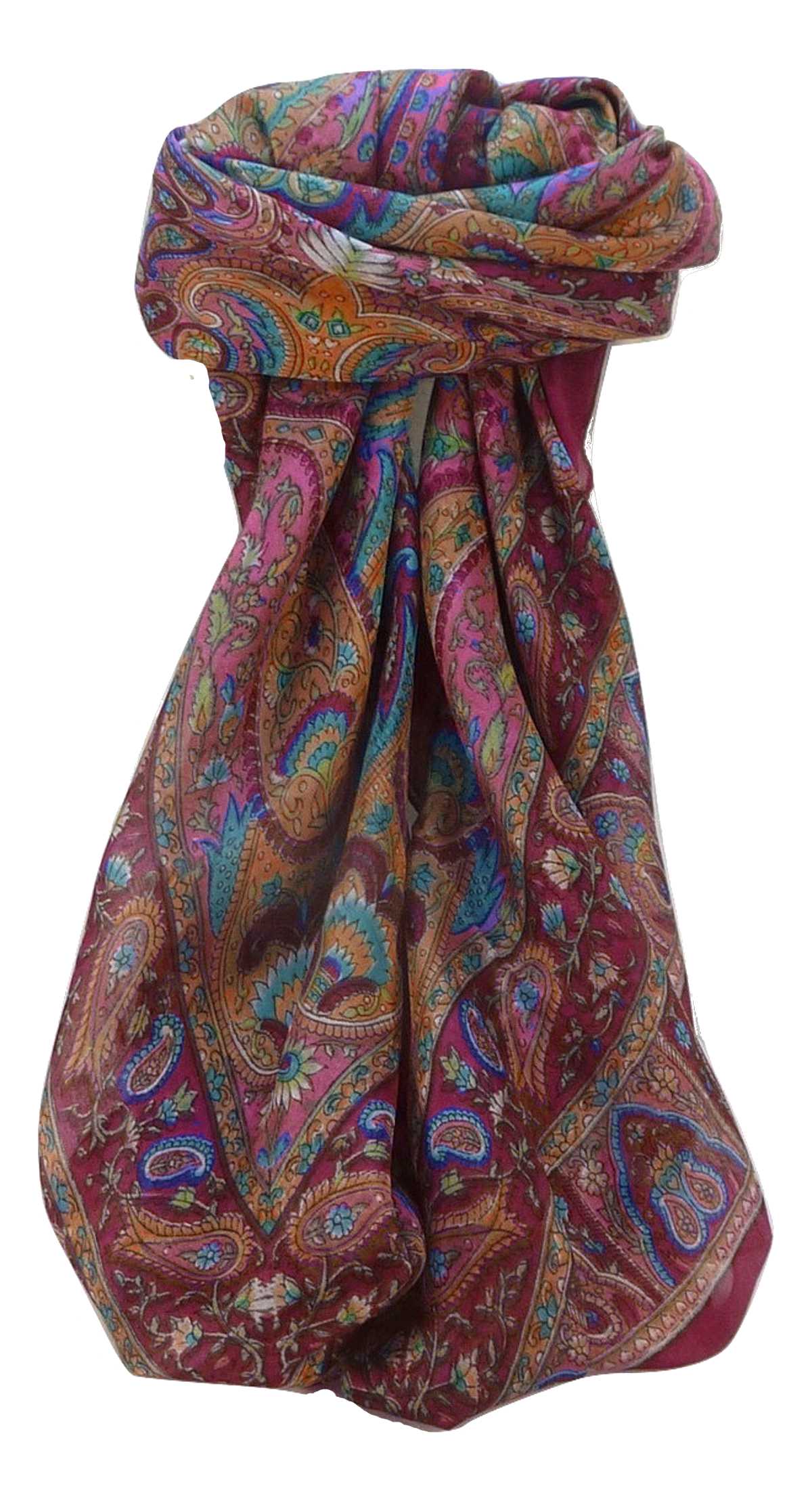 Tradizionale Sciarpa Quadrata di Seta Zoi Violet di Pashmina & Silk