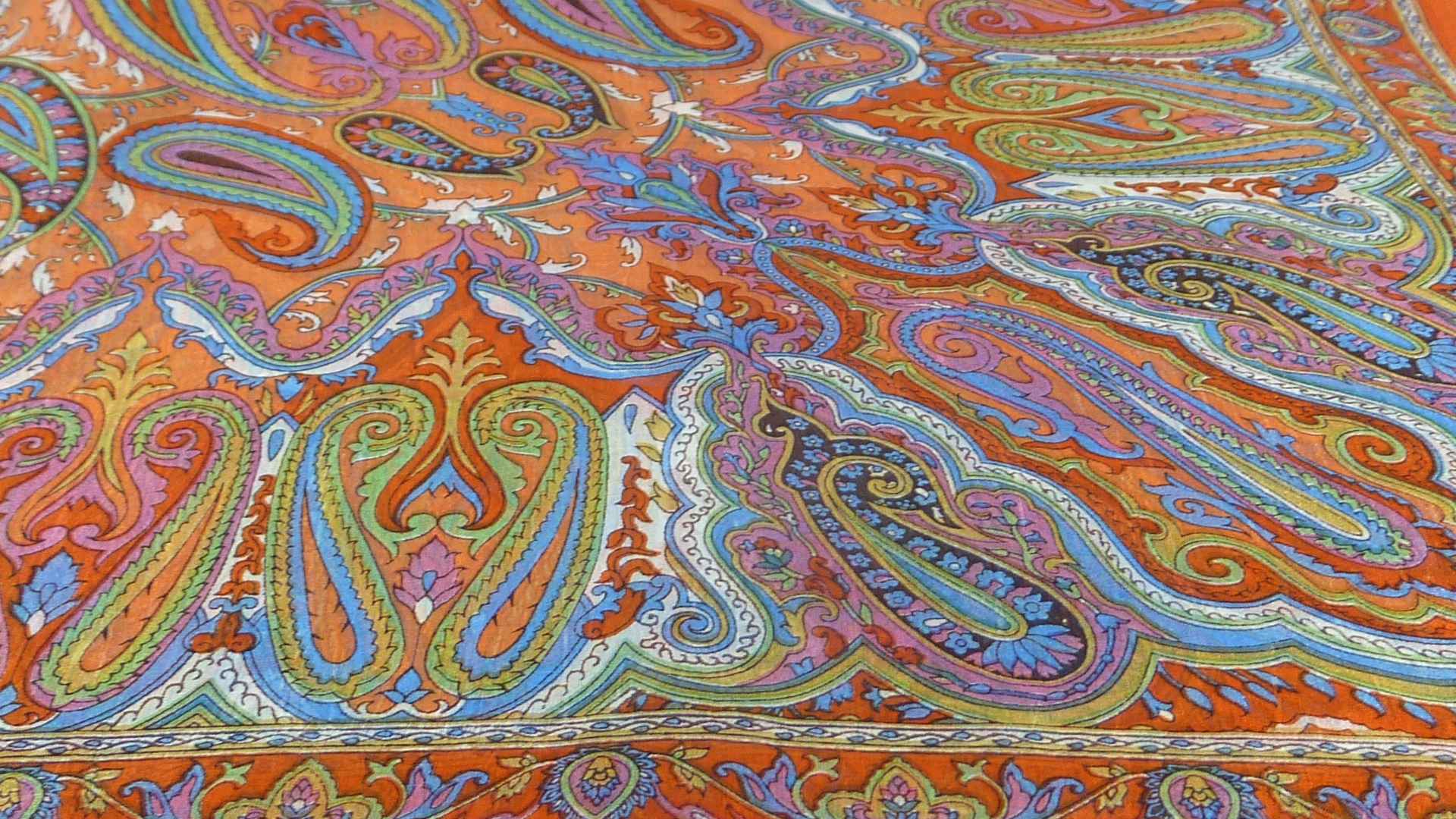 Echarpe Traditional Soie de Mûrier Queta Terracotta  de Pashmina & Silk 