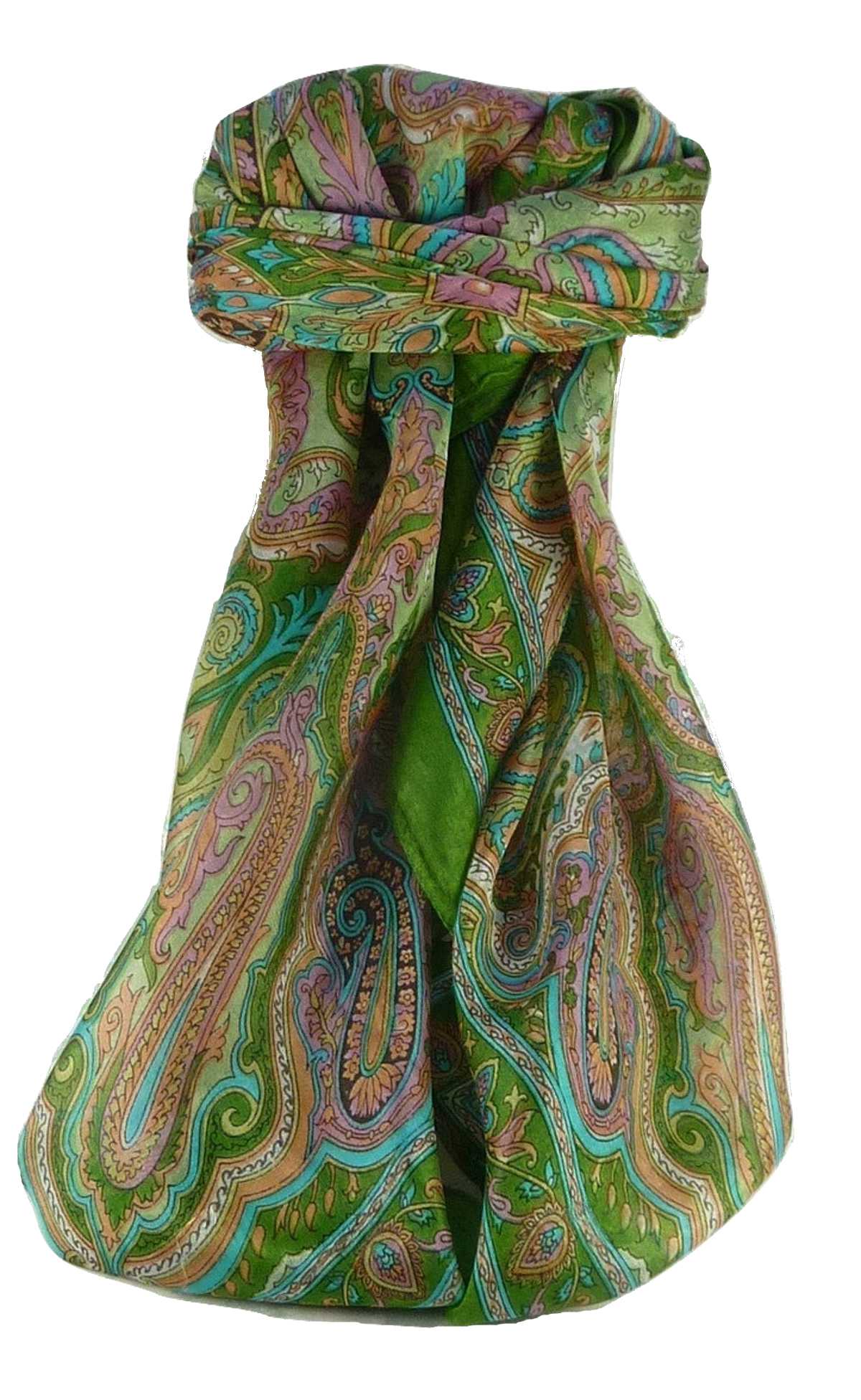 Echarpe Traditional Soie de Mûrier Queta Sage de Pashmina & Silk 