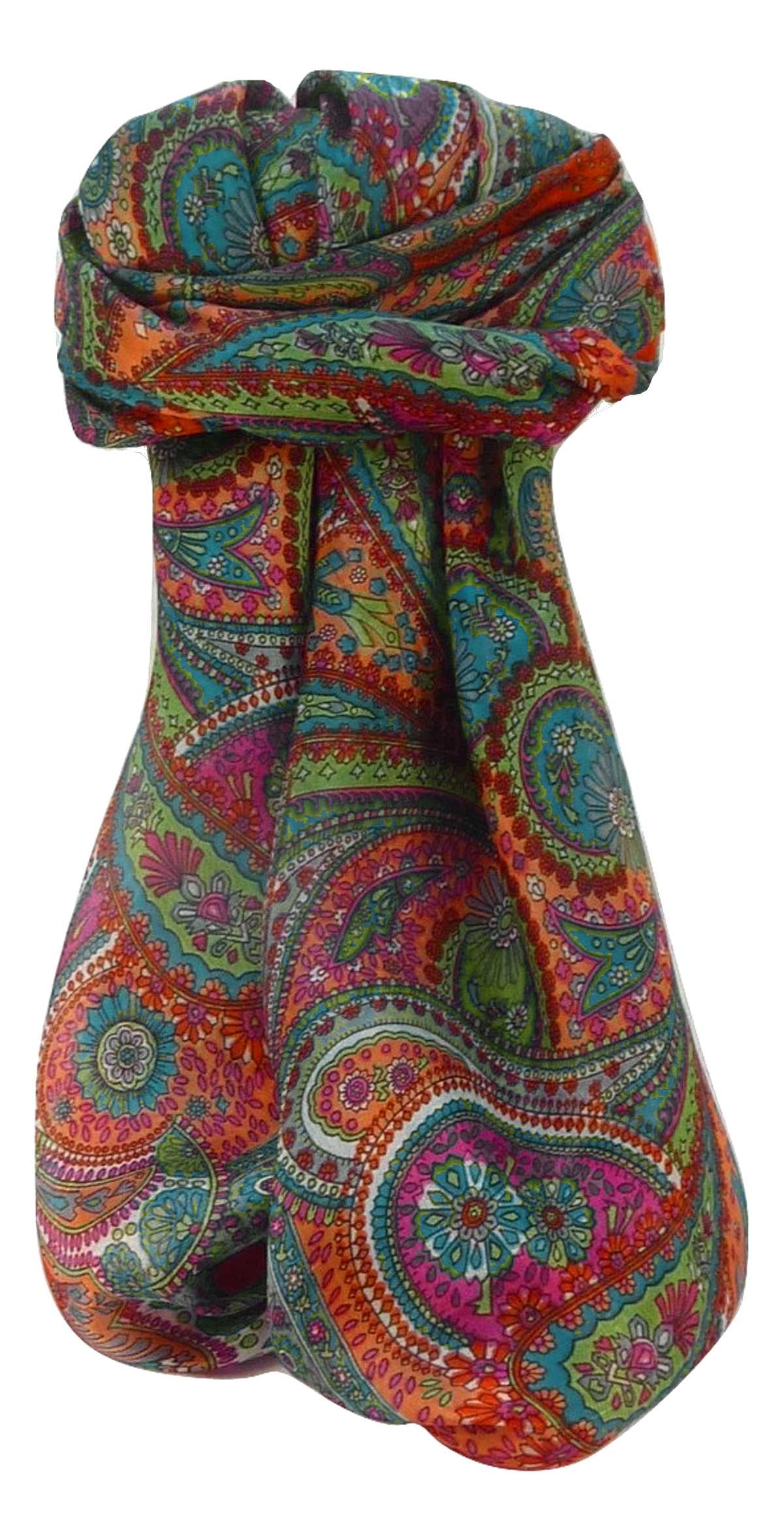 Mulberry Silk Traditional Square Scarf Zee Terracotta by Pashmina & Silk