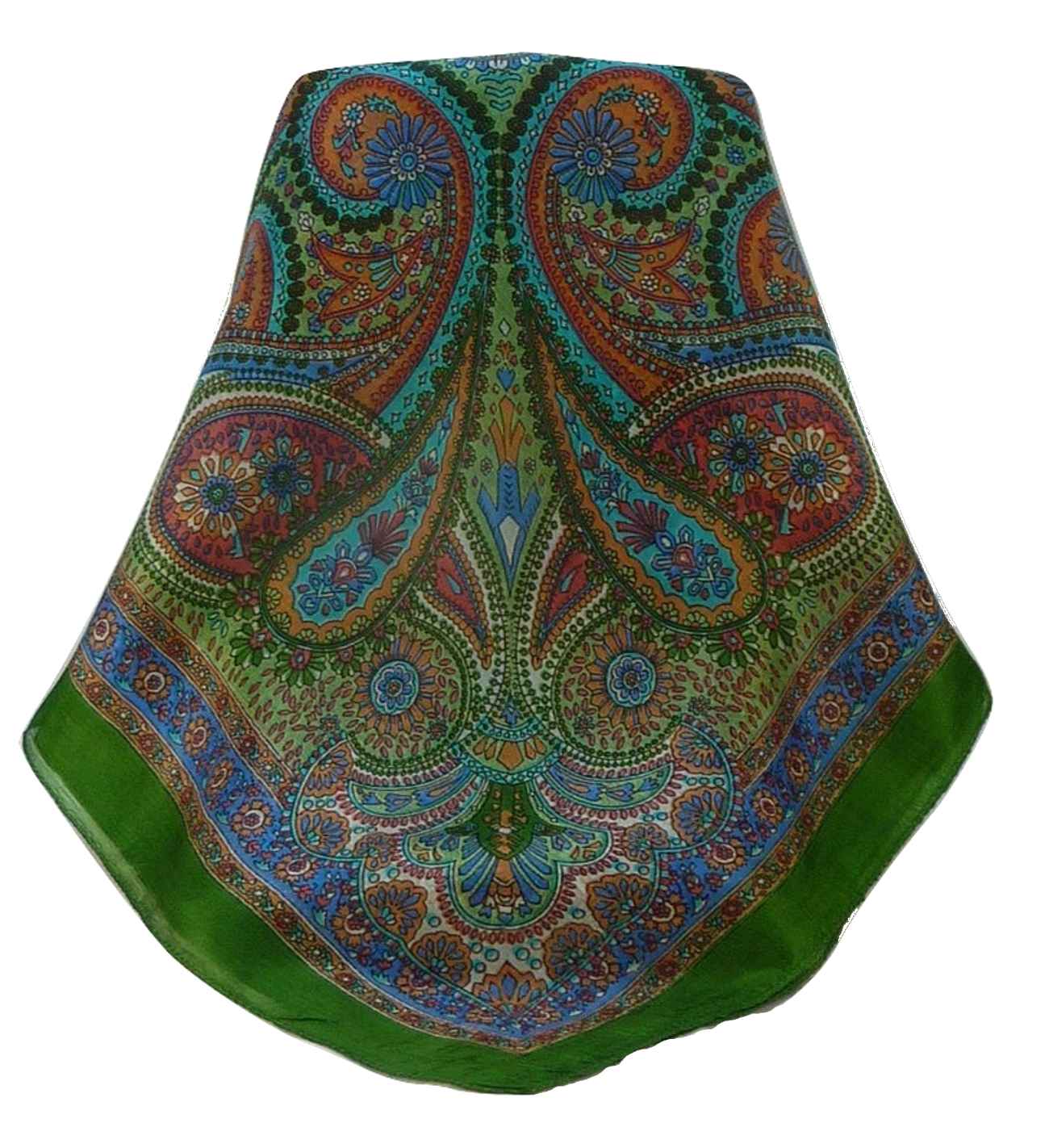 Mulberry Silk Traditional Square Scarf Zee Sage by Pashmina & Silk