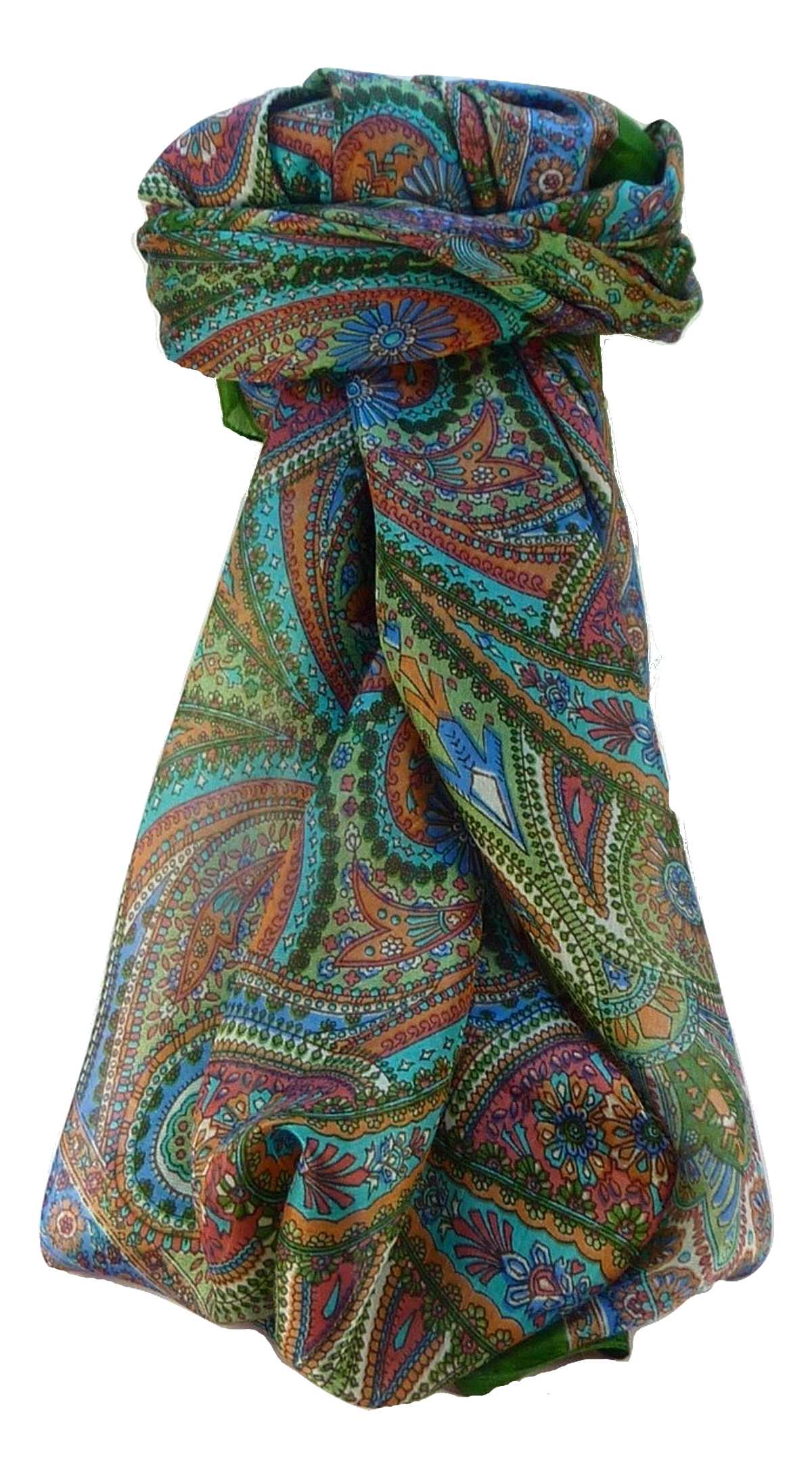 Mulberry Silk Traditional Square Scarf Zee Sage by Pashmina & Silk
