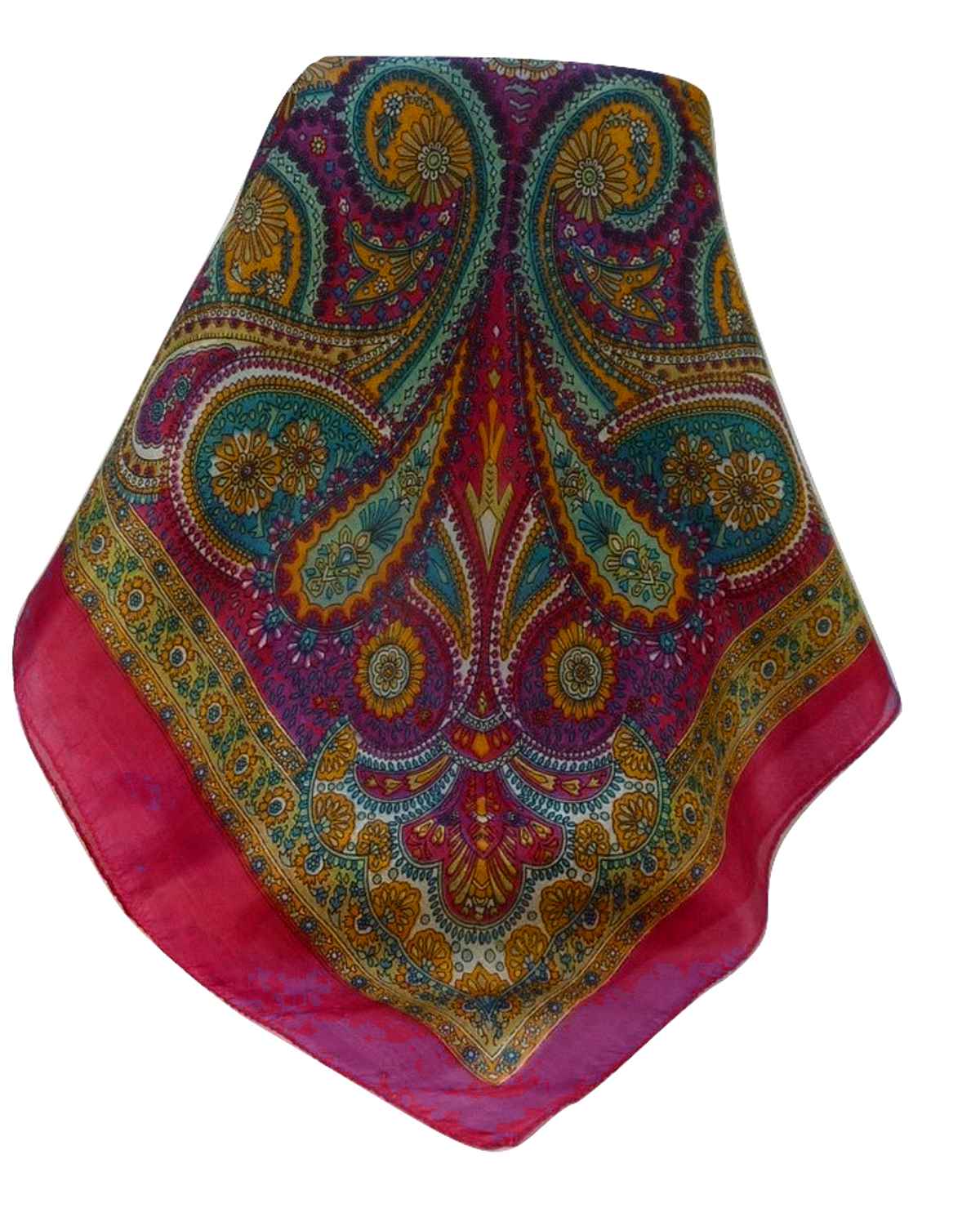 Mulberry Silk Traditional Square Scarf Zee Rose by Pashmina & Silk